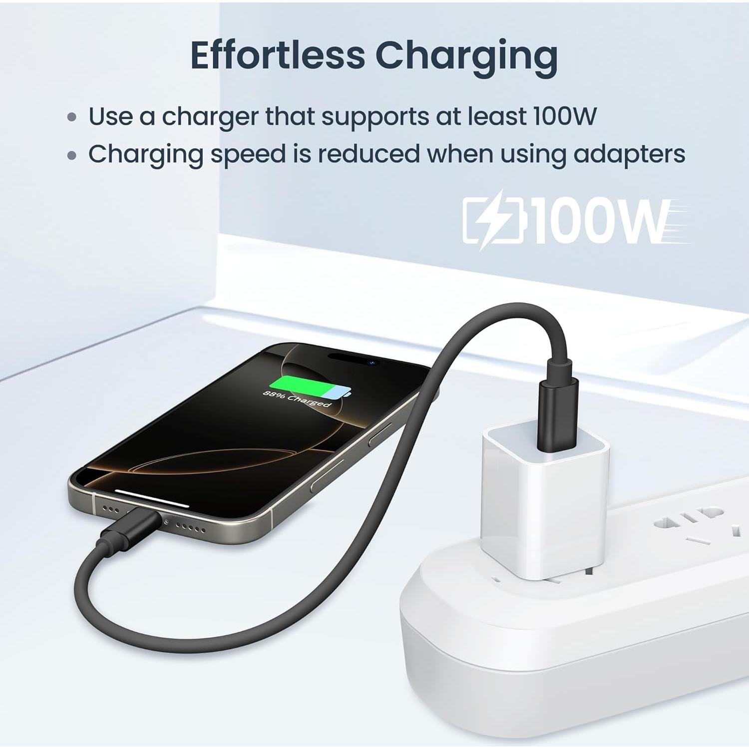 Kit Adaptador Carga USB Elebase 100W con Cable 30.48cm