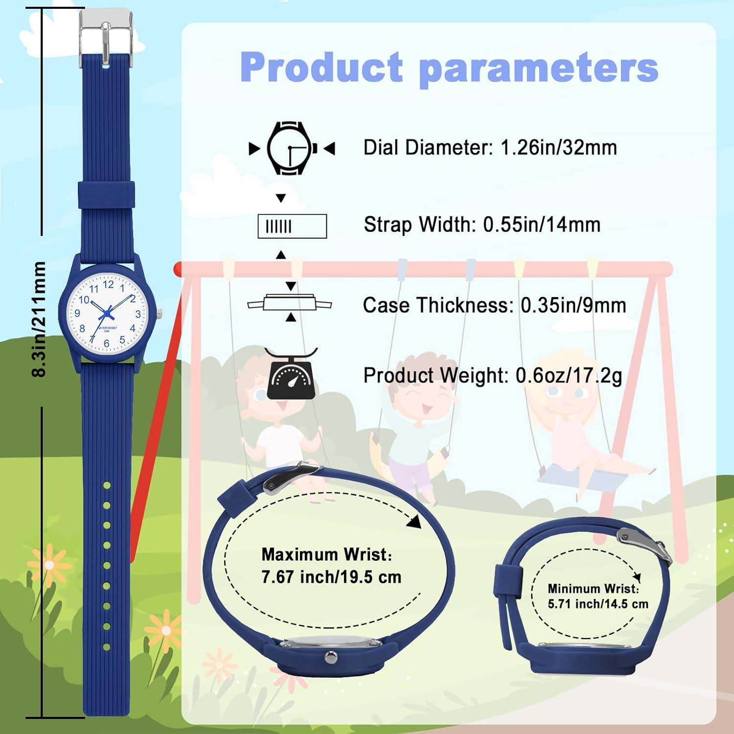 Reloj Analógico Infantil TENOCK Azul 50m Impermeable 4-12 Años