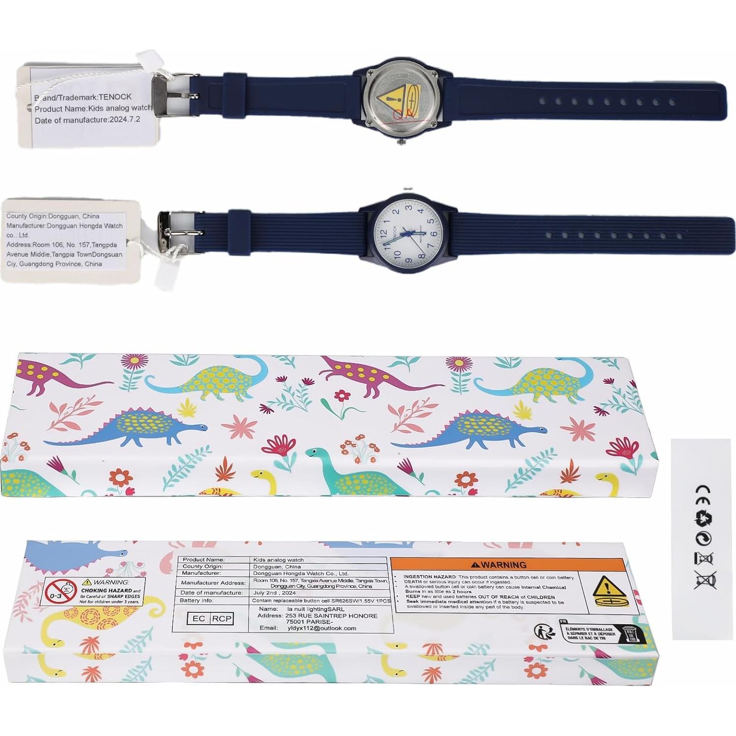 Reloj Analógico Infantil TENOCK Azul 50m Impermeable 4-12 Años