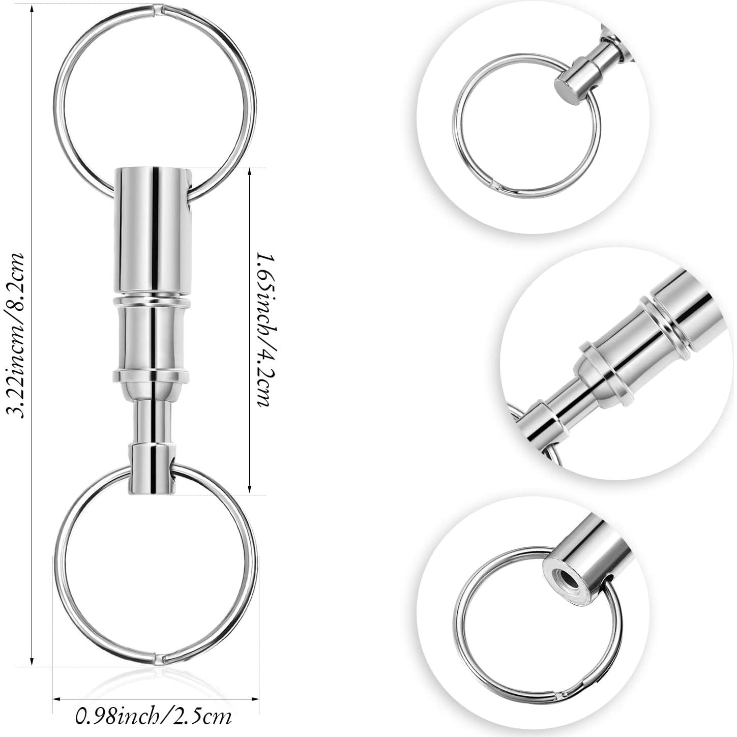 Anillas de Llave Desmontables EBOOT - Acero Inoxidable - Paquete de 2