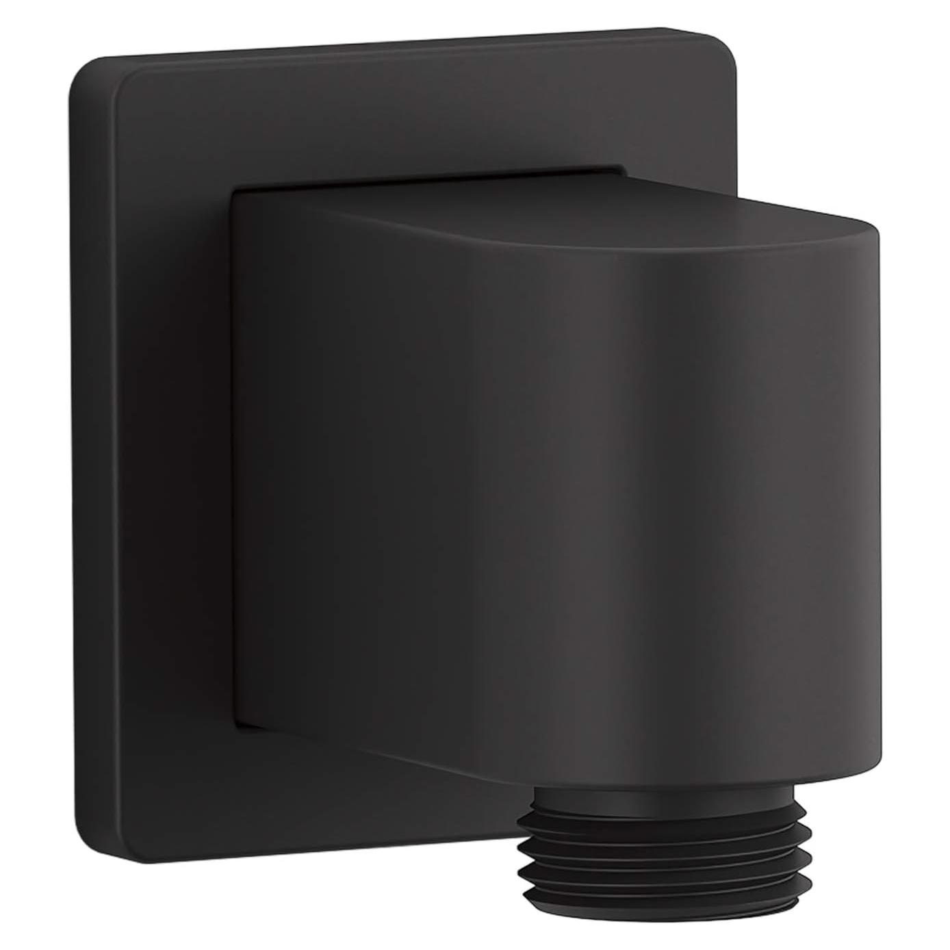 Codo de Suministro KOHLER con Válvula de Retención Negro Mate