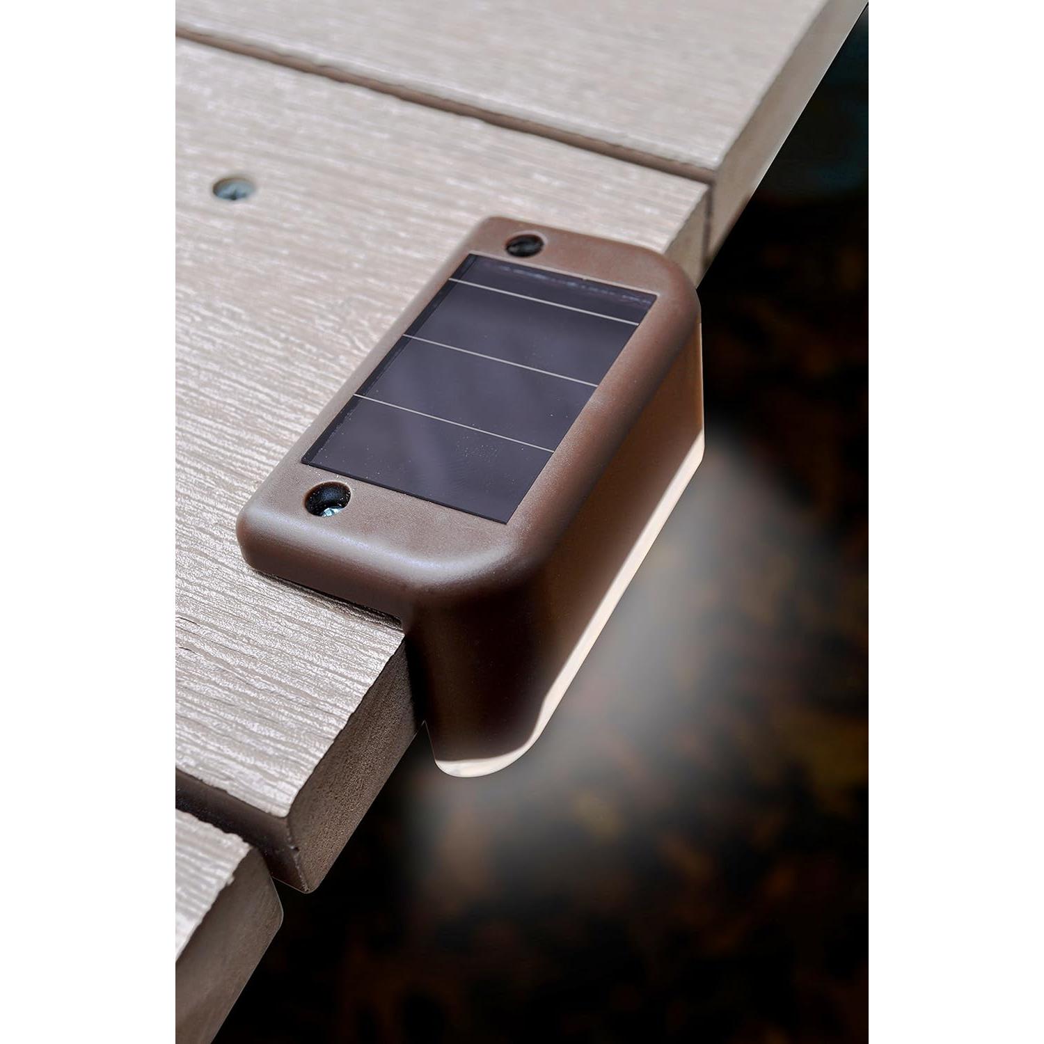 Luces LED solares Maxsa 47332 para Deck y Barandillas, 4 unidades