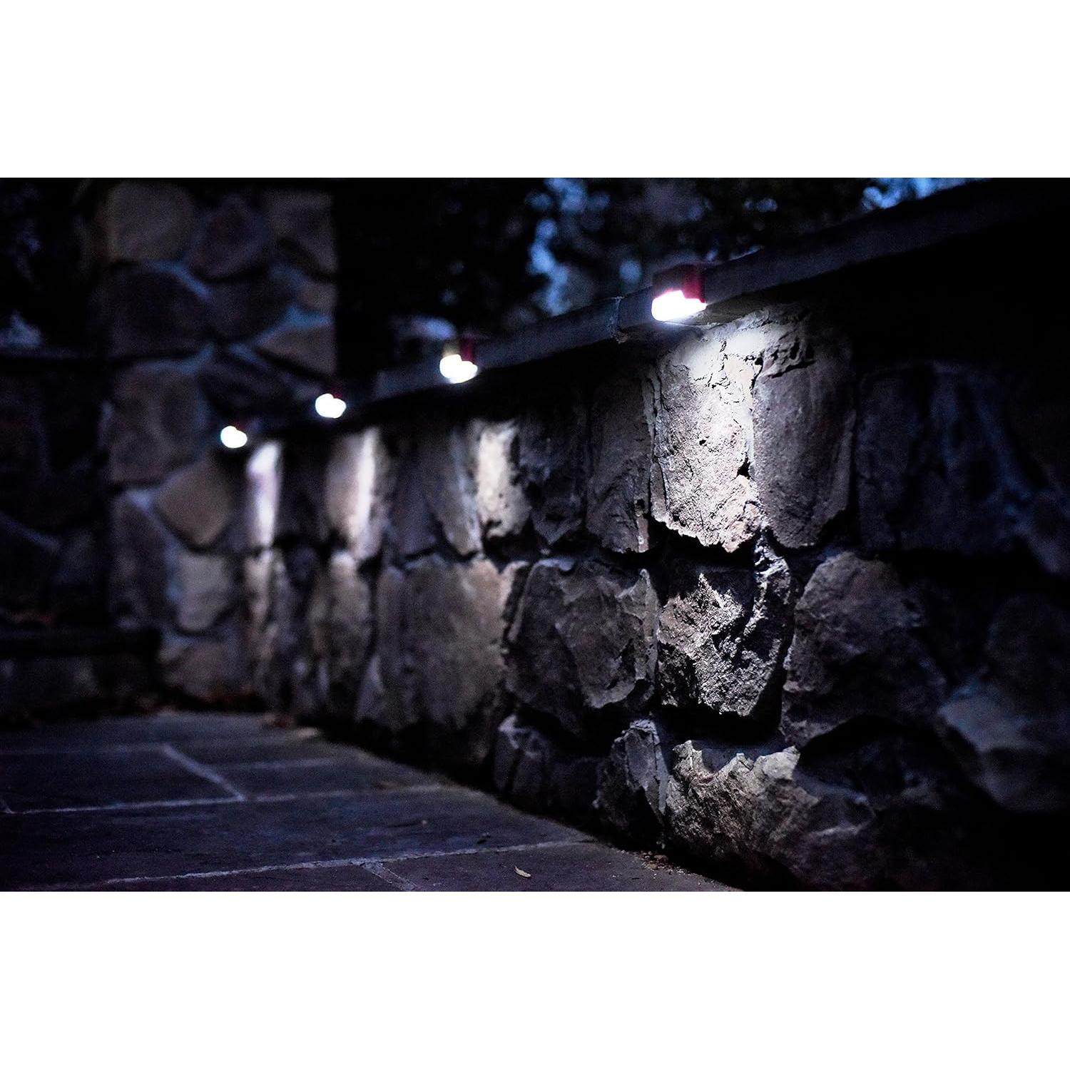 Luces LED solares Maxsa 47332 para Deck y Barandillas, 4 unidades