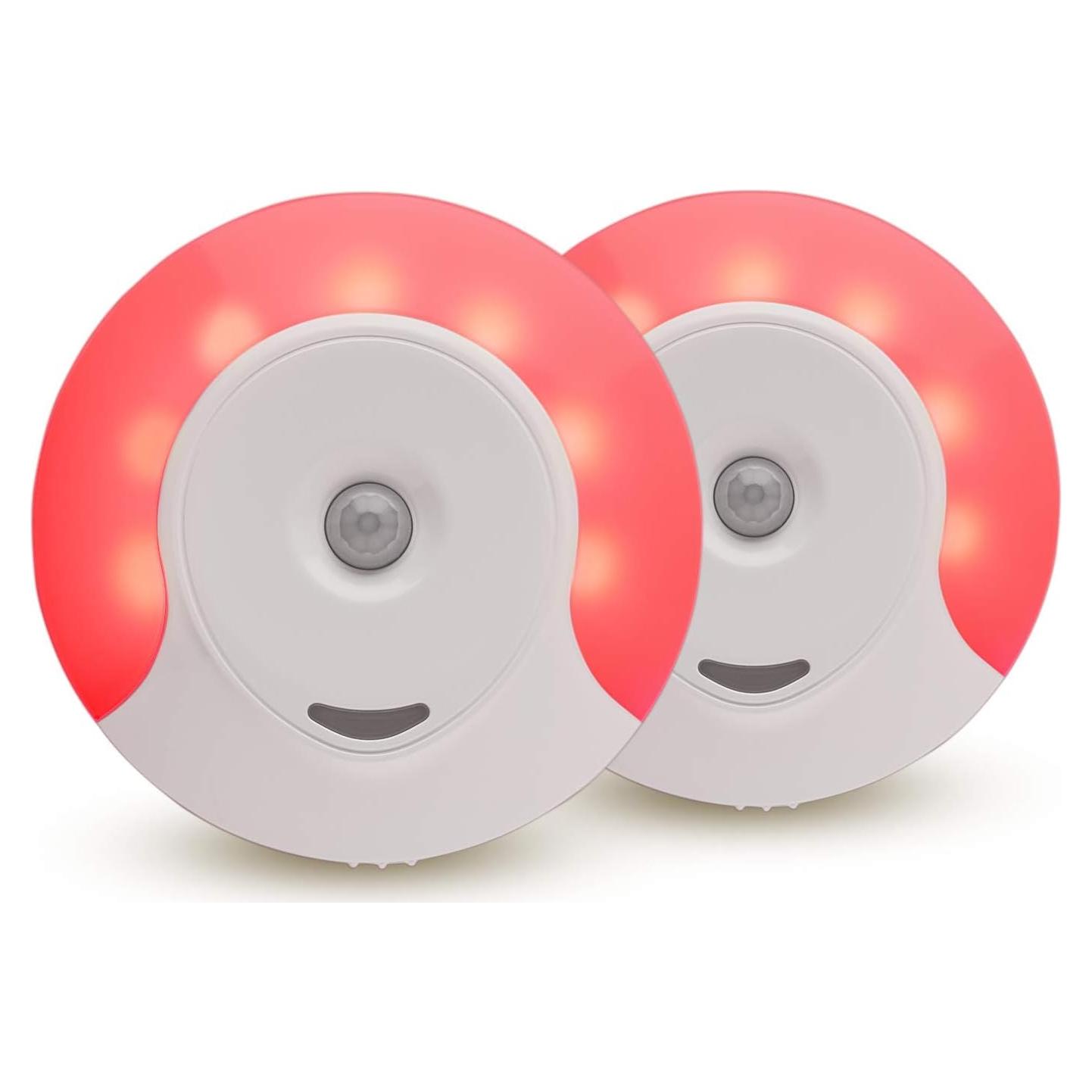 Luz Nocturna LED emagine A con Sensor de Movimiento Rojo - 2 Piezas