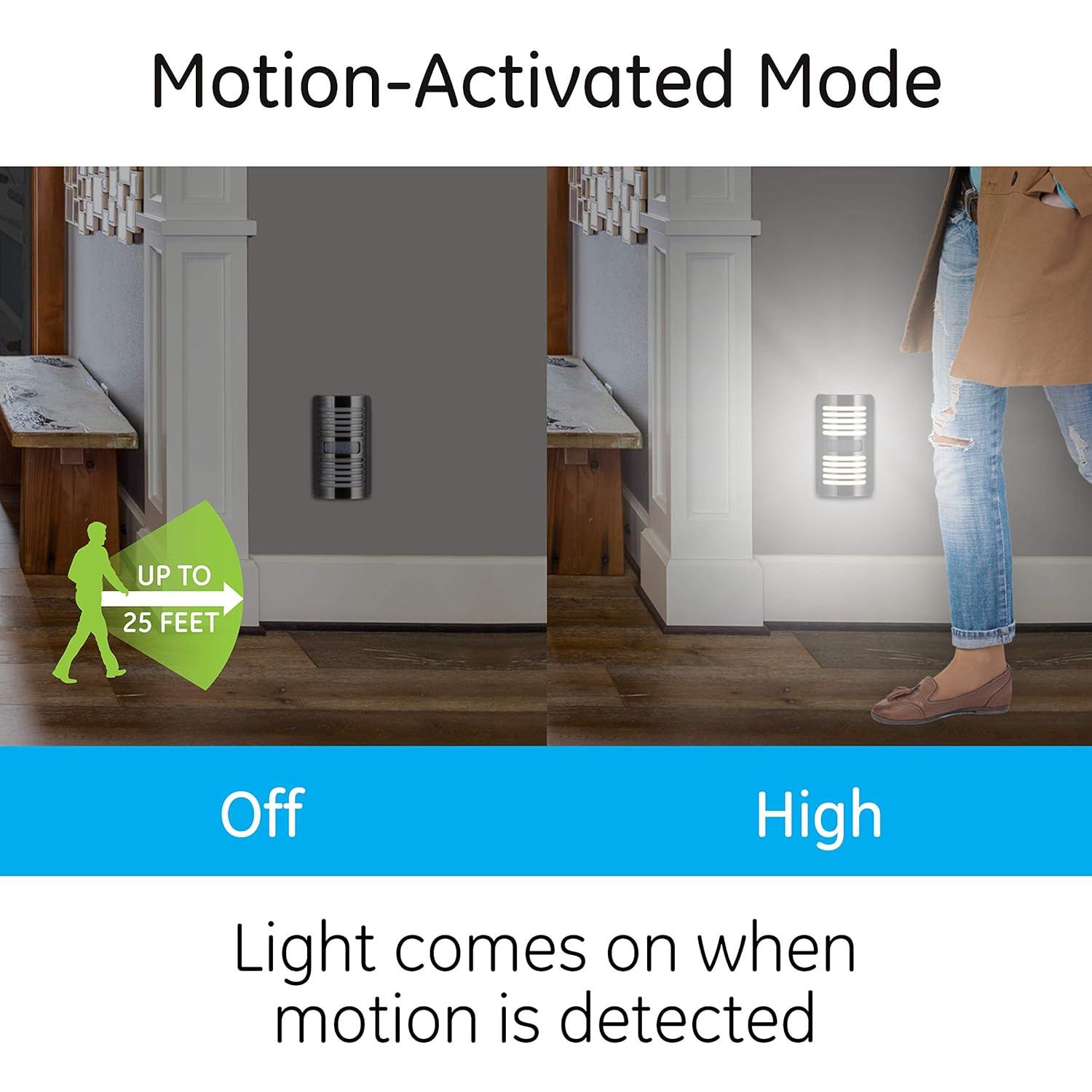 Luz Nocturna LED GE con Sensor de Movimiento 40 Lúmenes