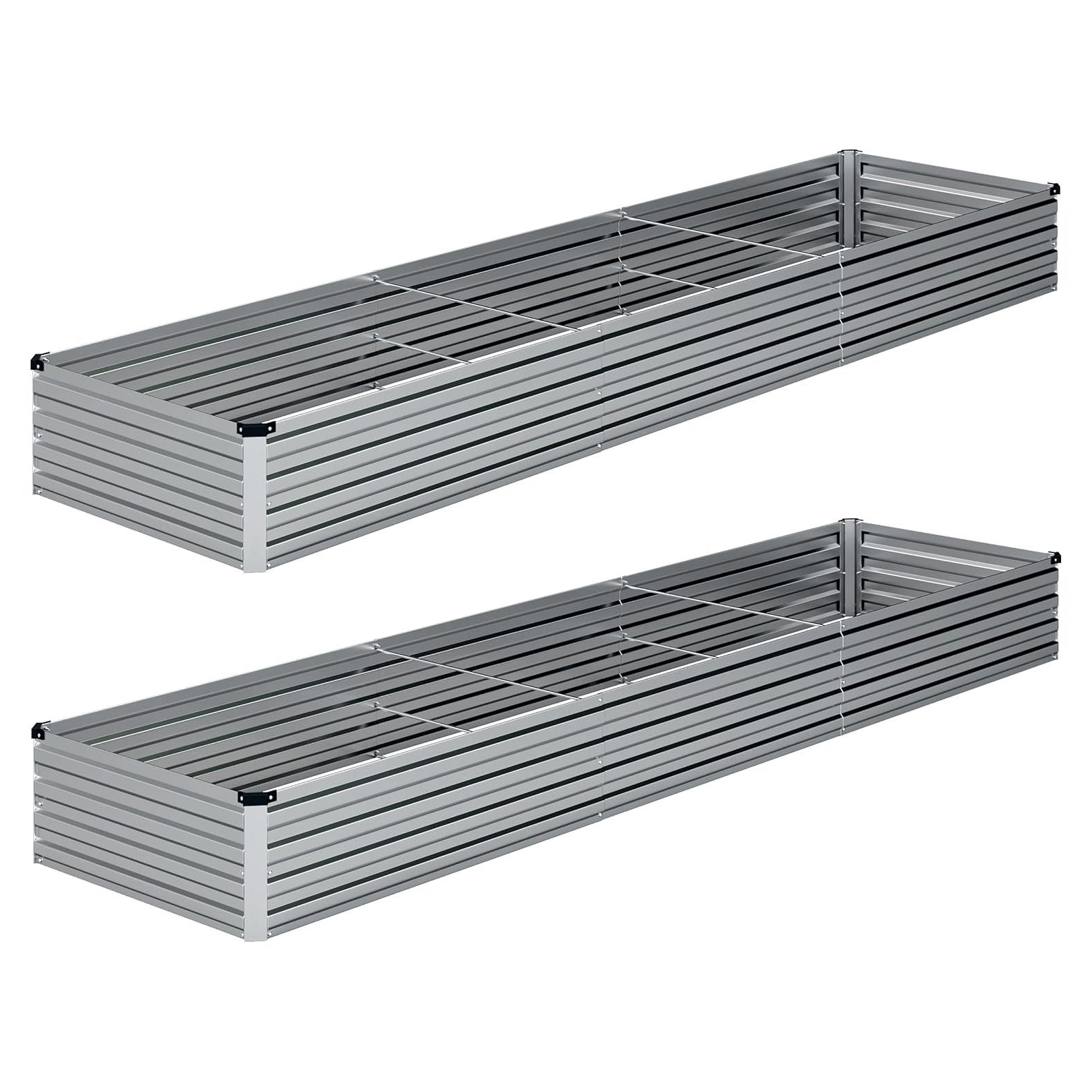 Kit de Cama de Jardín Elevada DIIYIV 2PCS Galvanizada 365.76x60.96x30.48cm