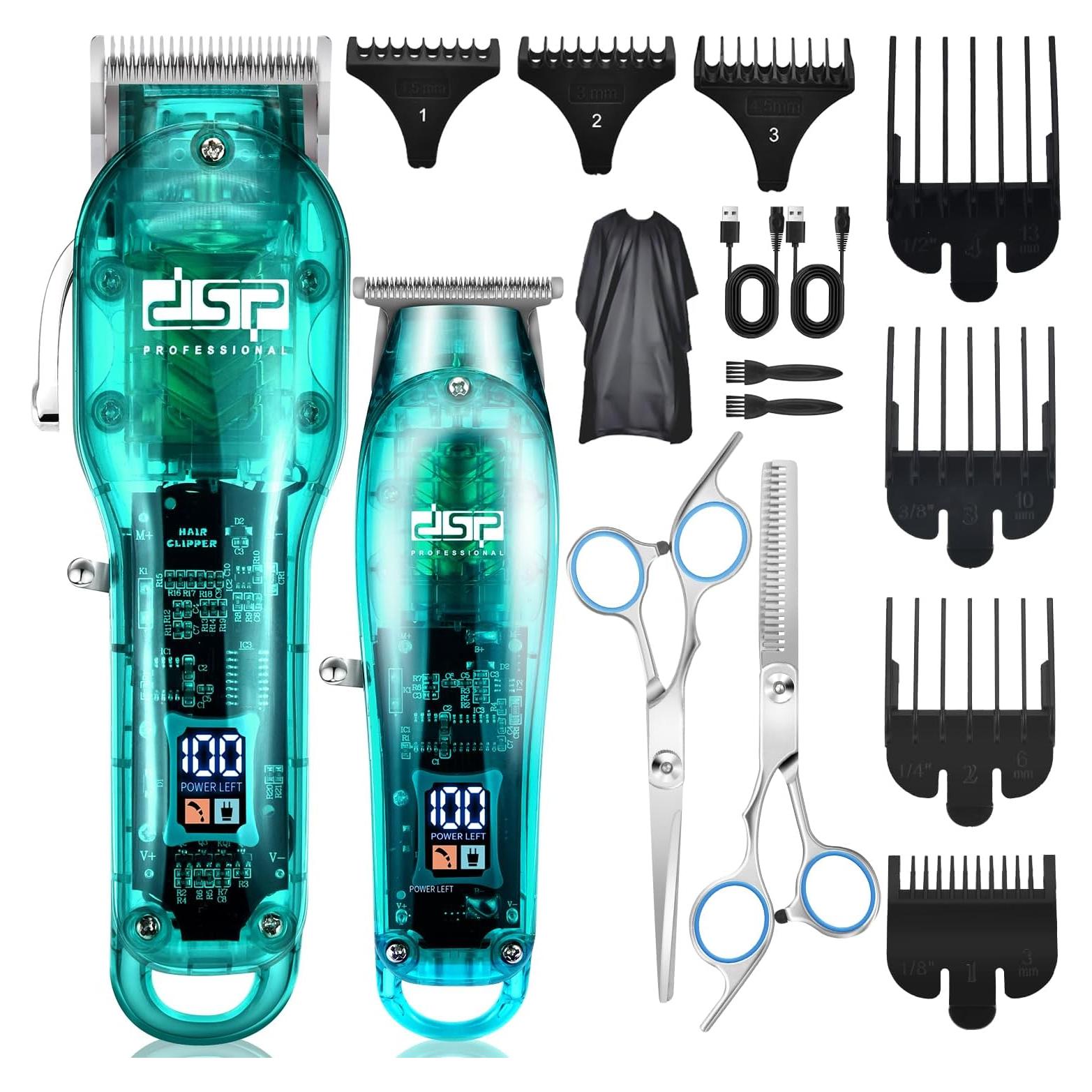 Cortadora de Cabello DSP Profesional con Pantalla LED Azul