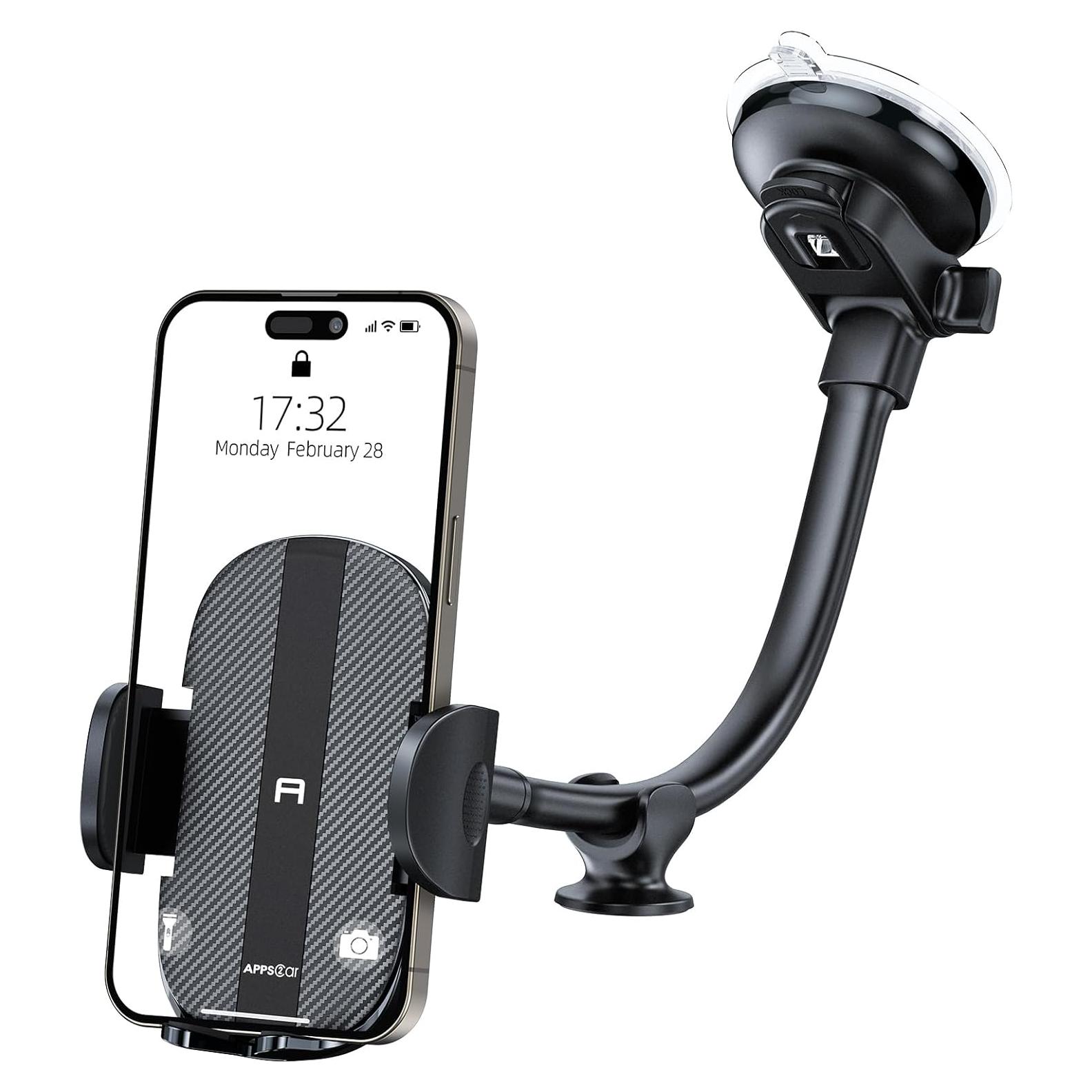 Soporte para Teléfono de Coche APPS2Car con Ventosa Fuerte