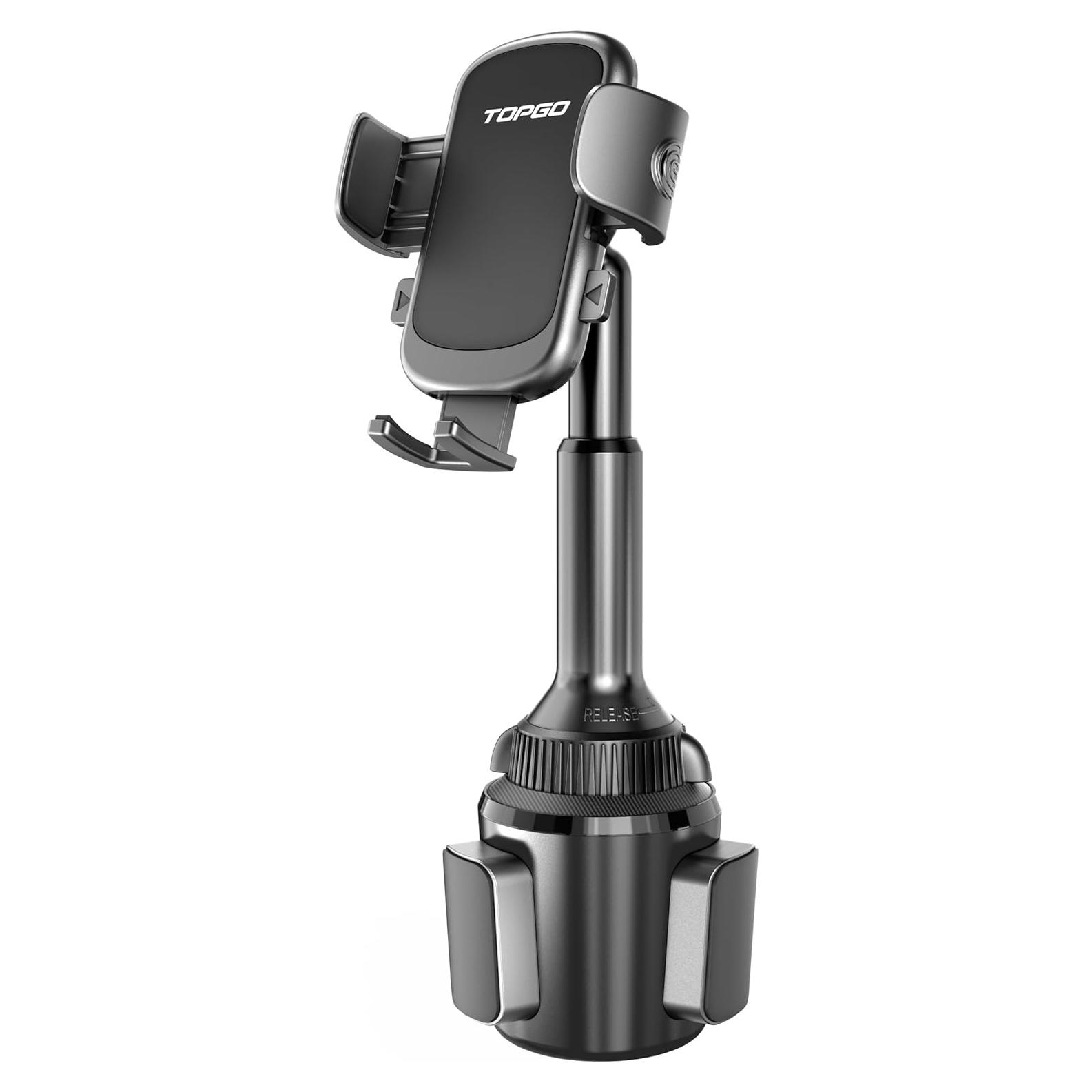 Soporte para teléfono en taza TOPGO ajustable - Negro