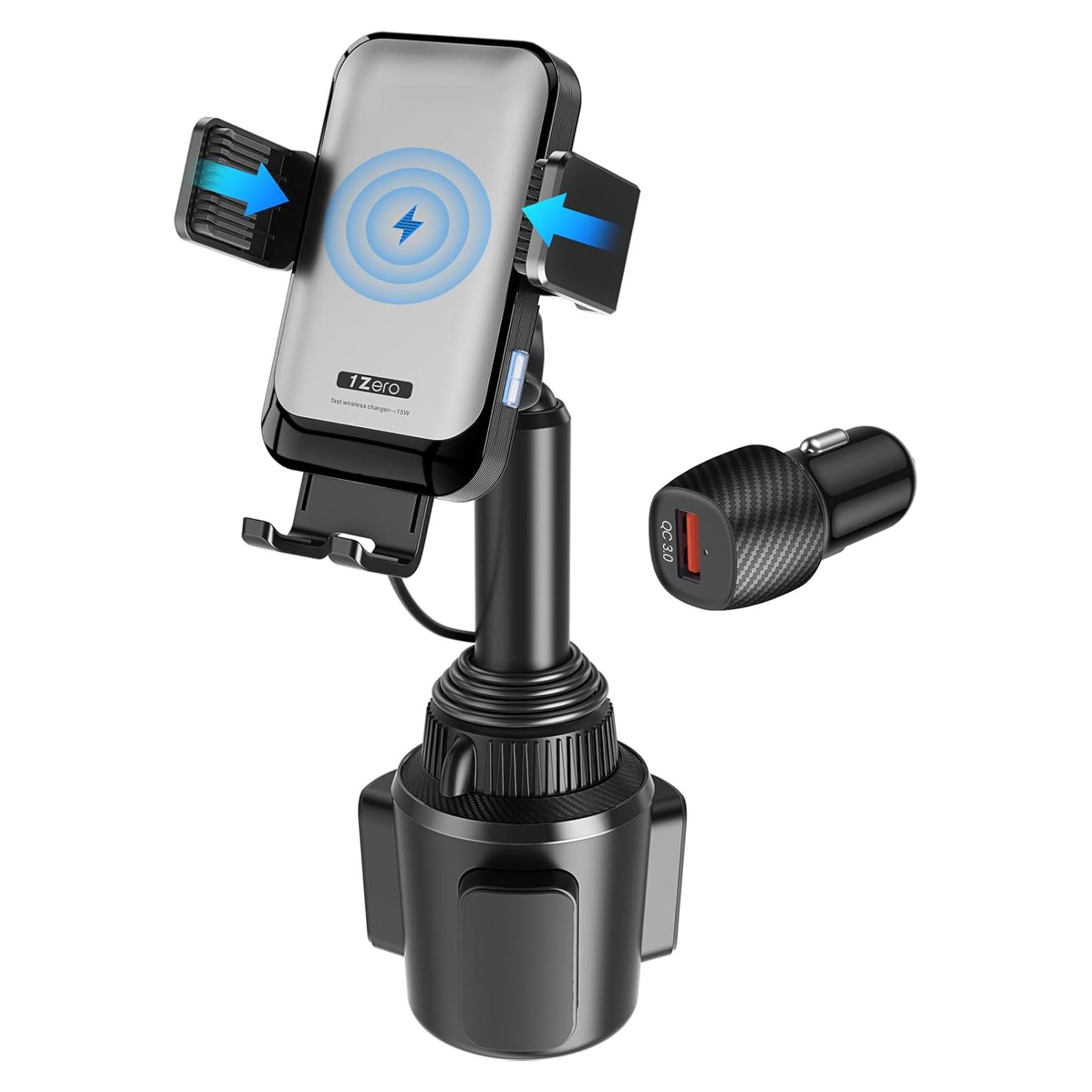 Soporte de teléfono para coche 1Zero con carga inalámbrica 15W