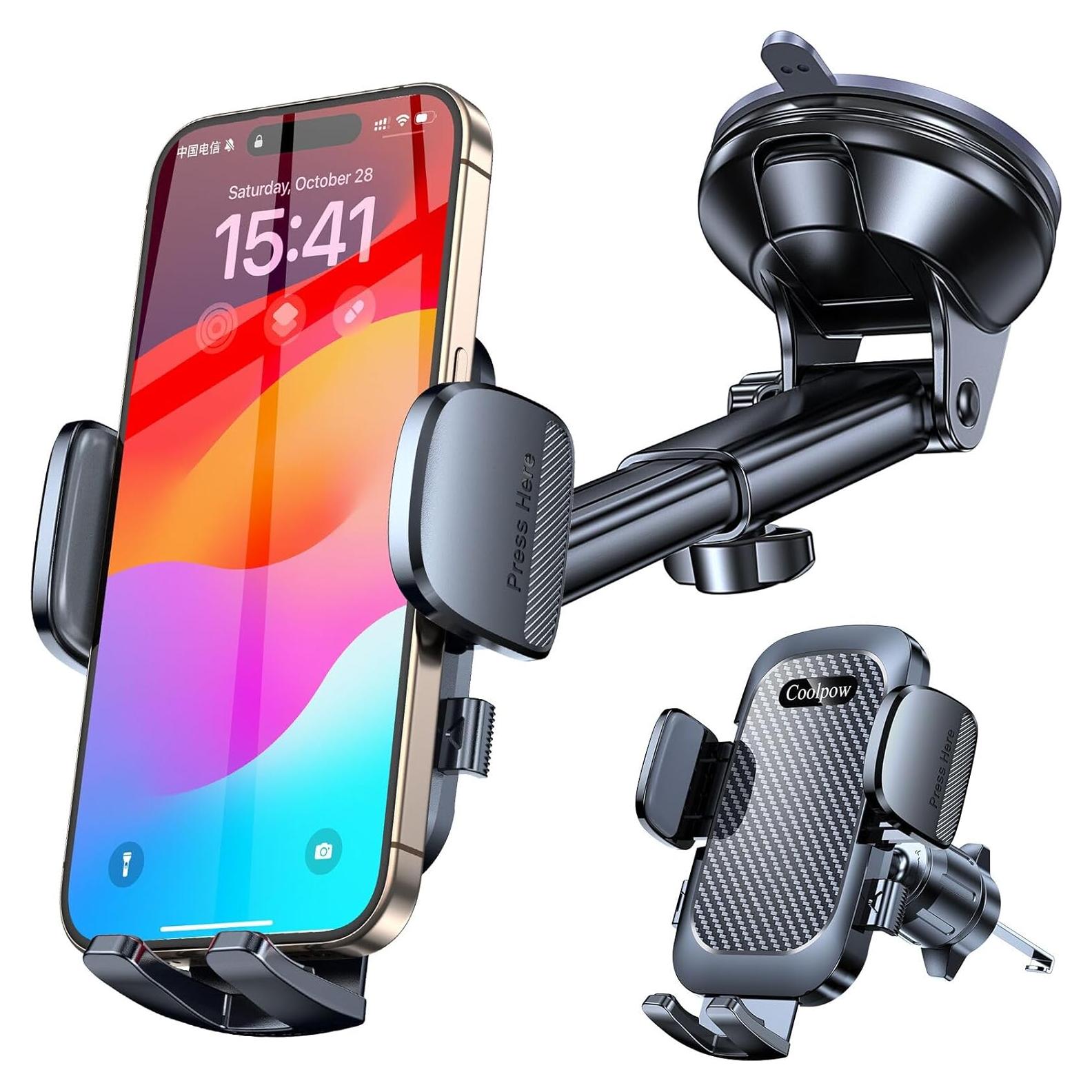 Soporte para Teléfono de Coche Coolpow XP19 Ajustable 360°