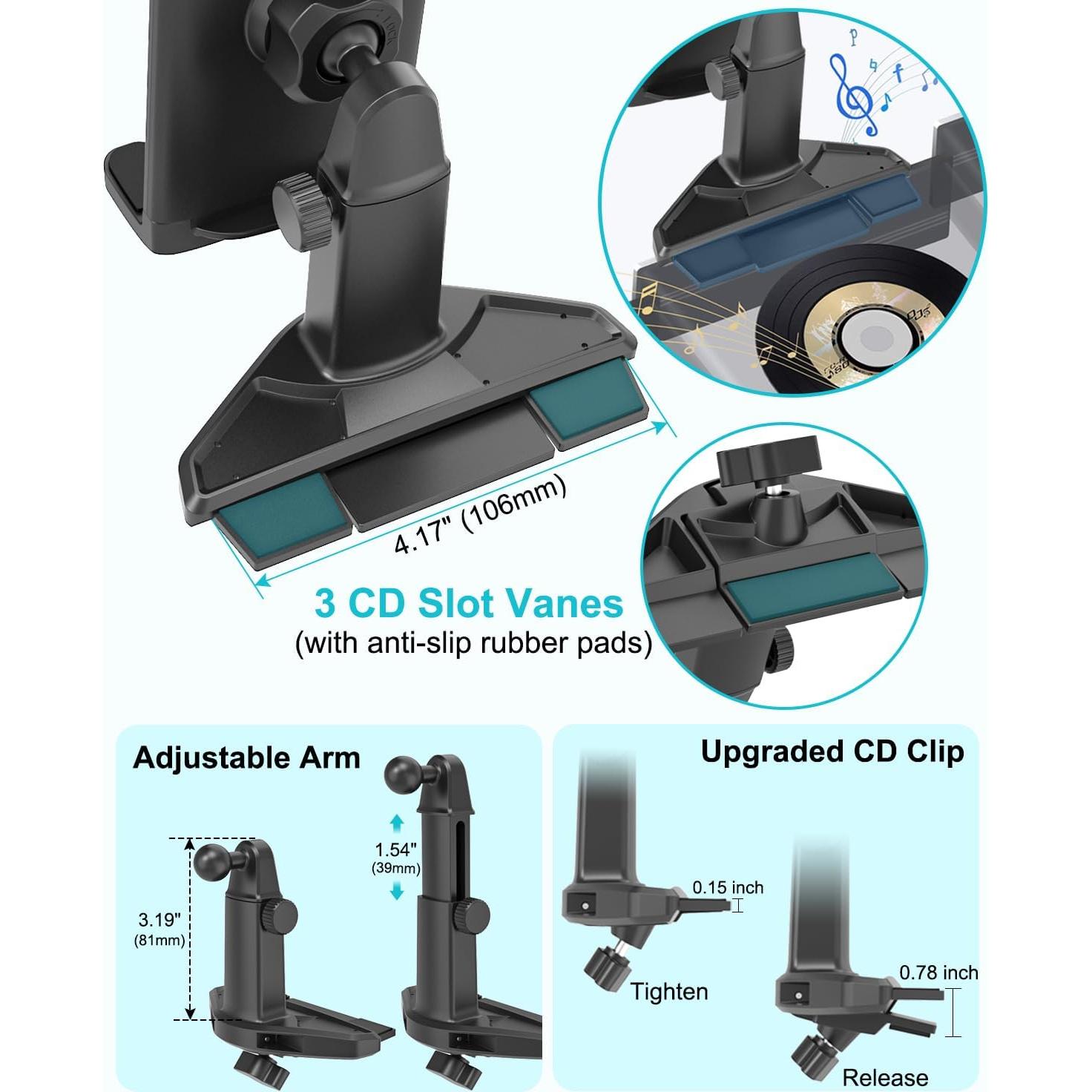 Soporte para Tableta de Coche Dosvsi CD Ajustable 360°