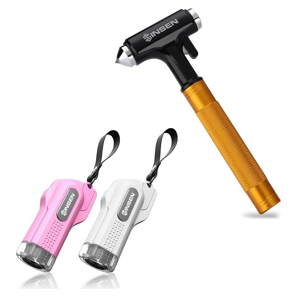 Herramienta de Escape de Coche SINSEN Rosa 3 en 1 con Martillo