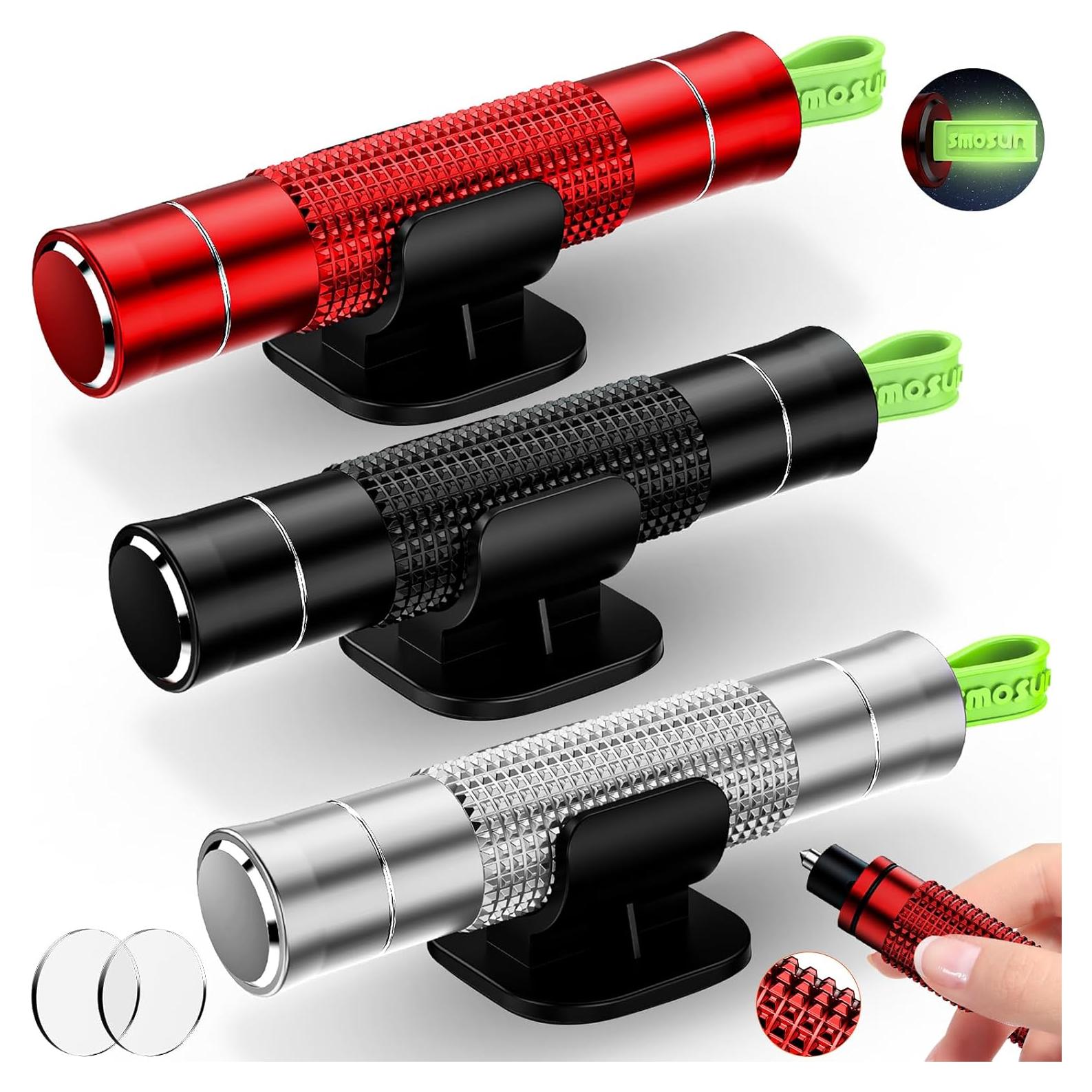 Martillo de Seguridad Smosun 2 en 1 Rompe Cristales y Cortador