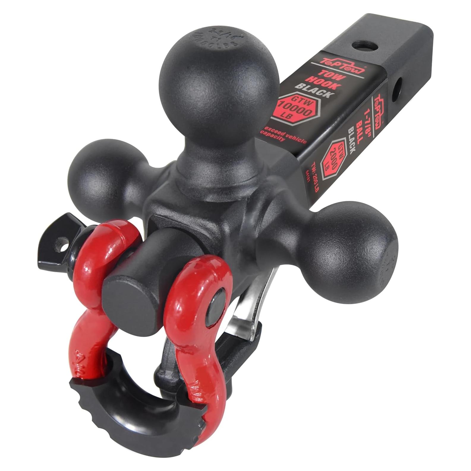 Enganche de Remolque TOPTOW Triple Bola 2" Negro Mate
