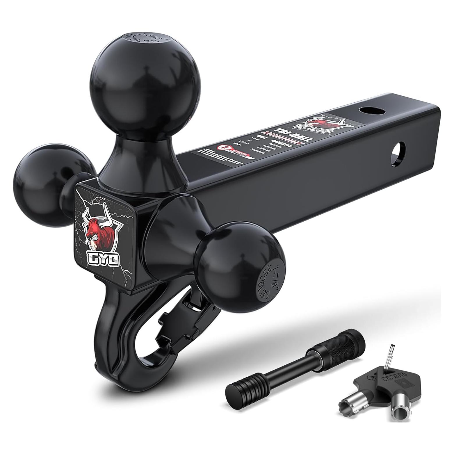 Enganche de Remolque GYO 4 en 1 10,000 lbs Negro Mate