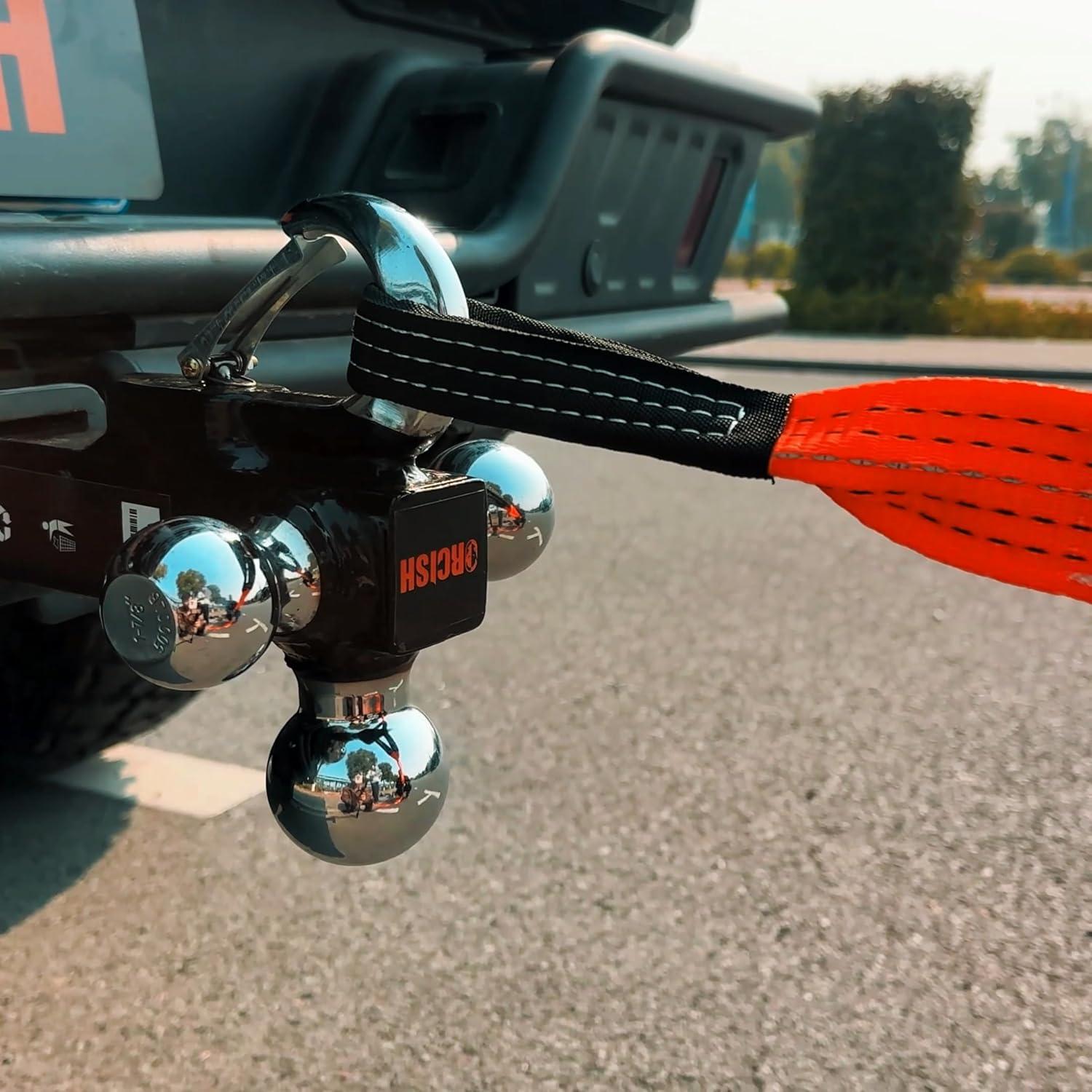 Soporte de Remolque ORCISH Tri-Bola 3 en 1 con Gancho