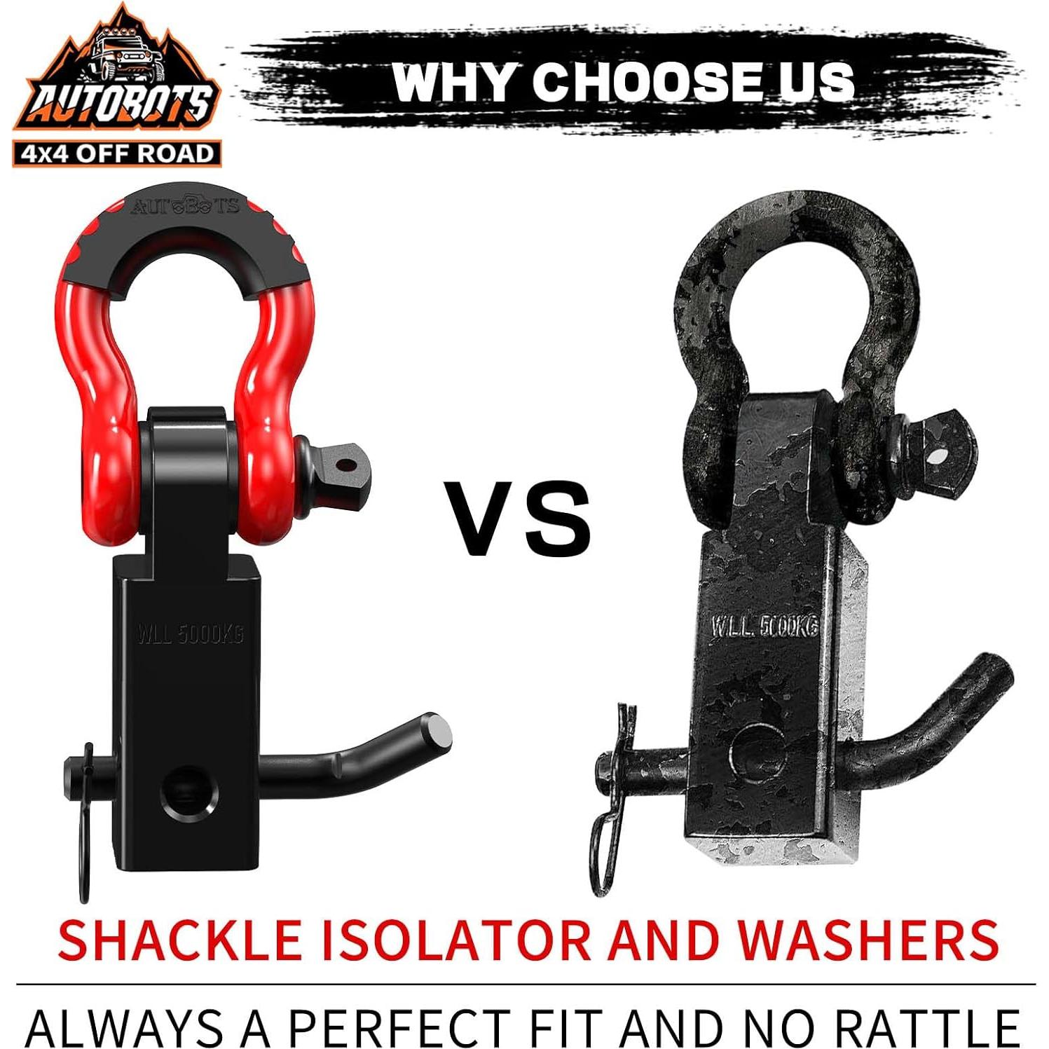 Receptor de Enganche AUTOBOTS 2" 20,411 Kg Rojo y Negro