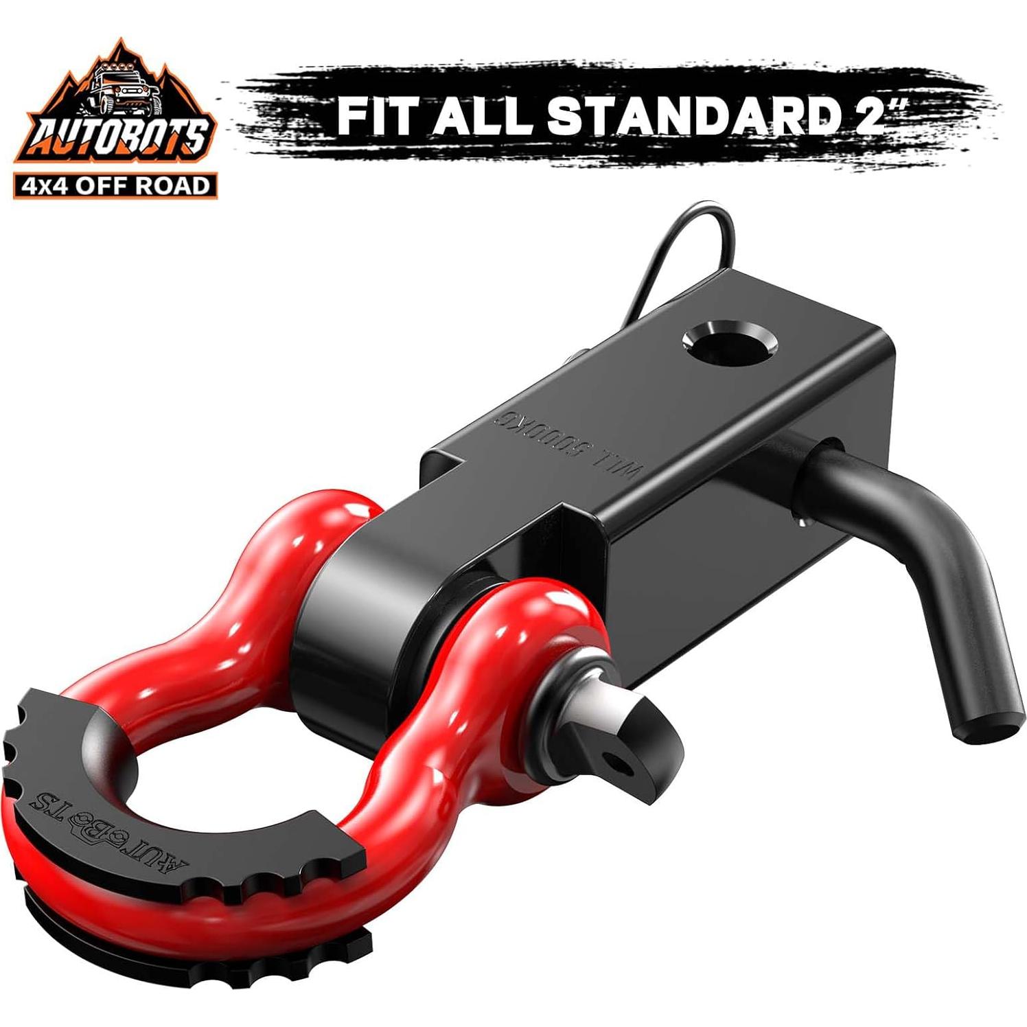 Receptor de Enganche AUTOBOTS 2" 20,411 Kg Rojo y Negro