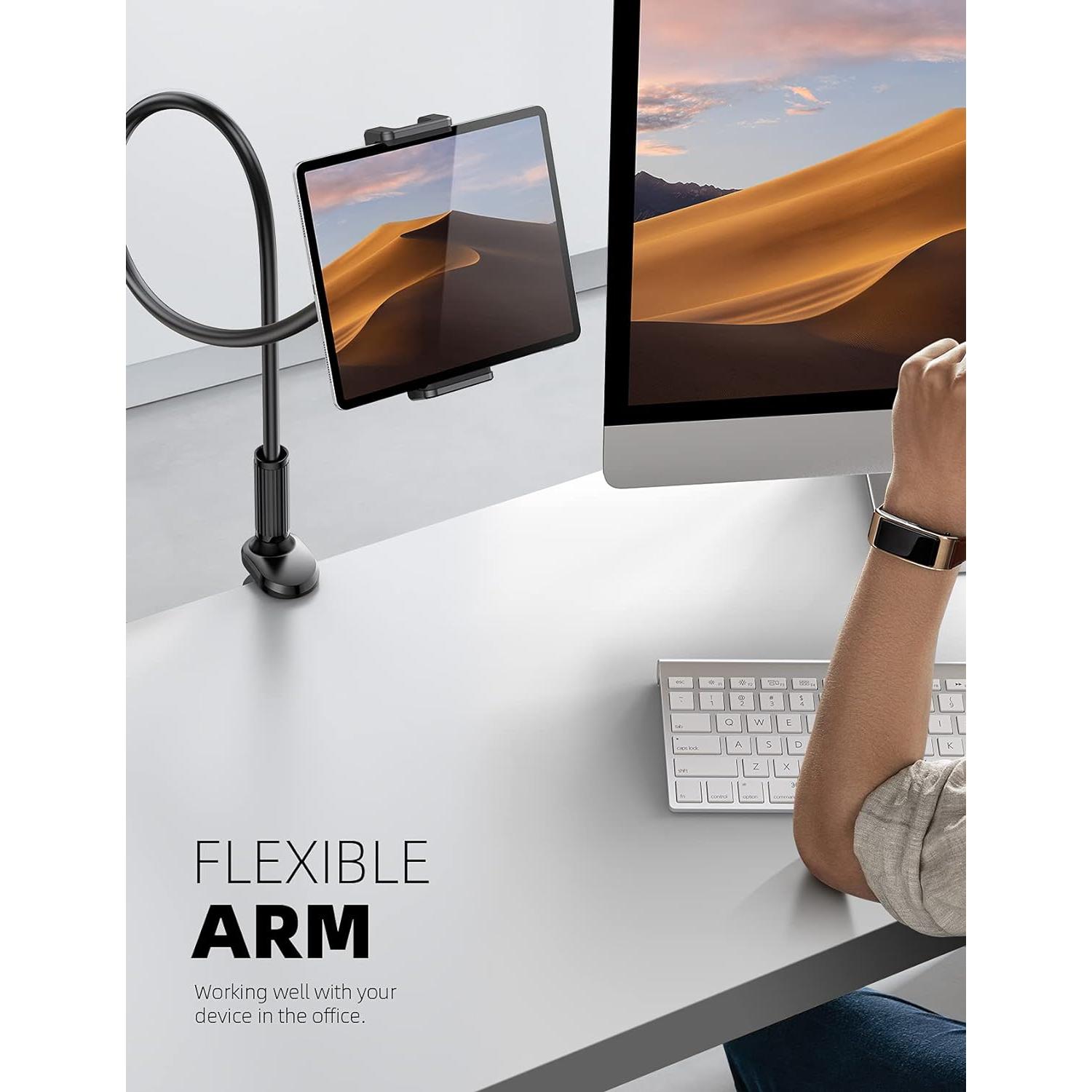 Soporte de Tablet Lamicall con Brazo Flexible 91.44 cm - Negro