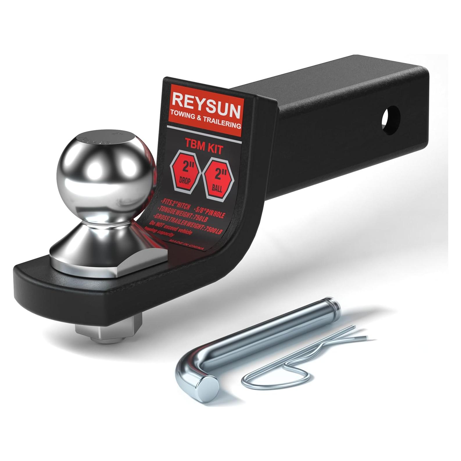 Kit de Montaje de Bola de Remolque REYSUN 2" con Pasador 5/8"