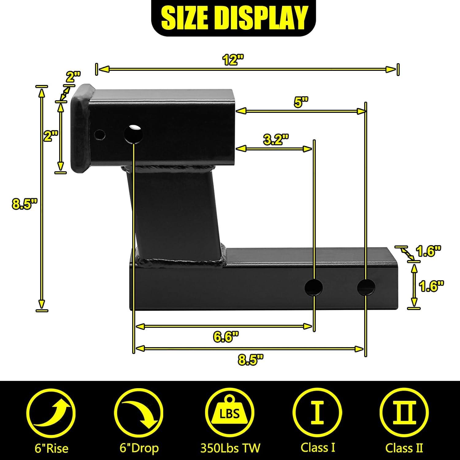 Elevador de Enganche Kairay 15.24 cm Negro 3402 kg