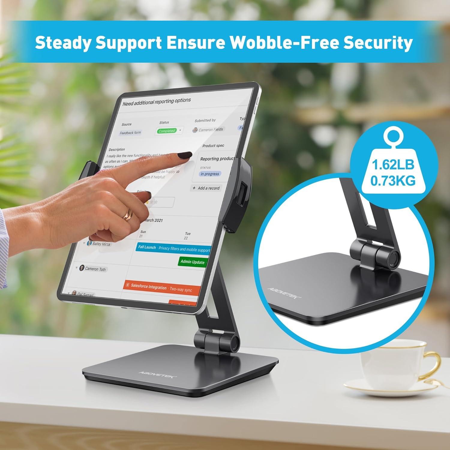 Soporte de Tableta AboveTEK Gris 360° para Dispositivos 10-40 cm