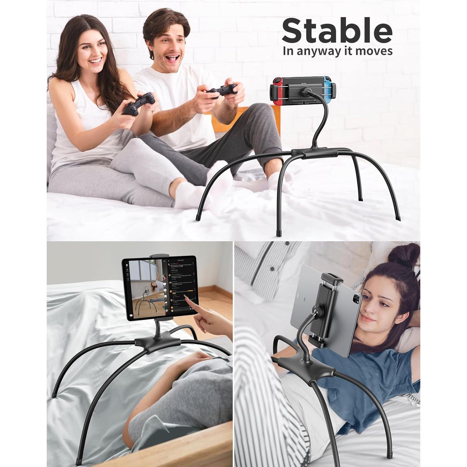 Soporte Ajustable para Tablet SAIJI Q2T-G Negro 4.7"-17.3"