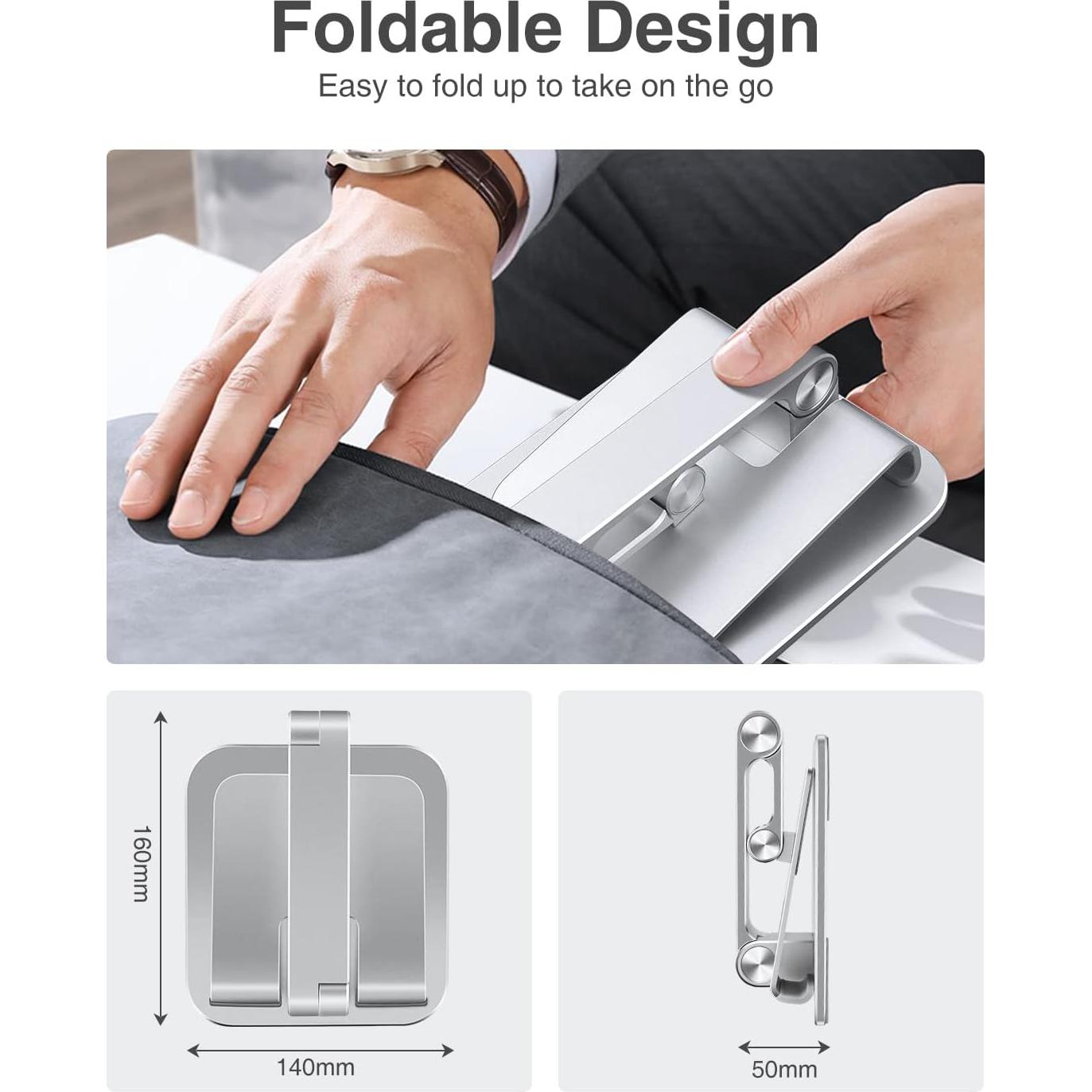 Soporte Ajustable para iPad Elitehood DT-013, Aluminio Plata