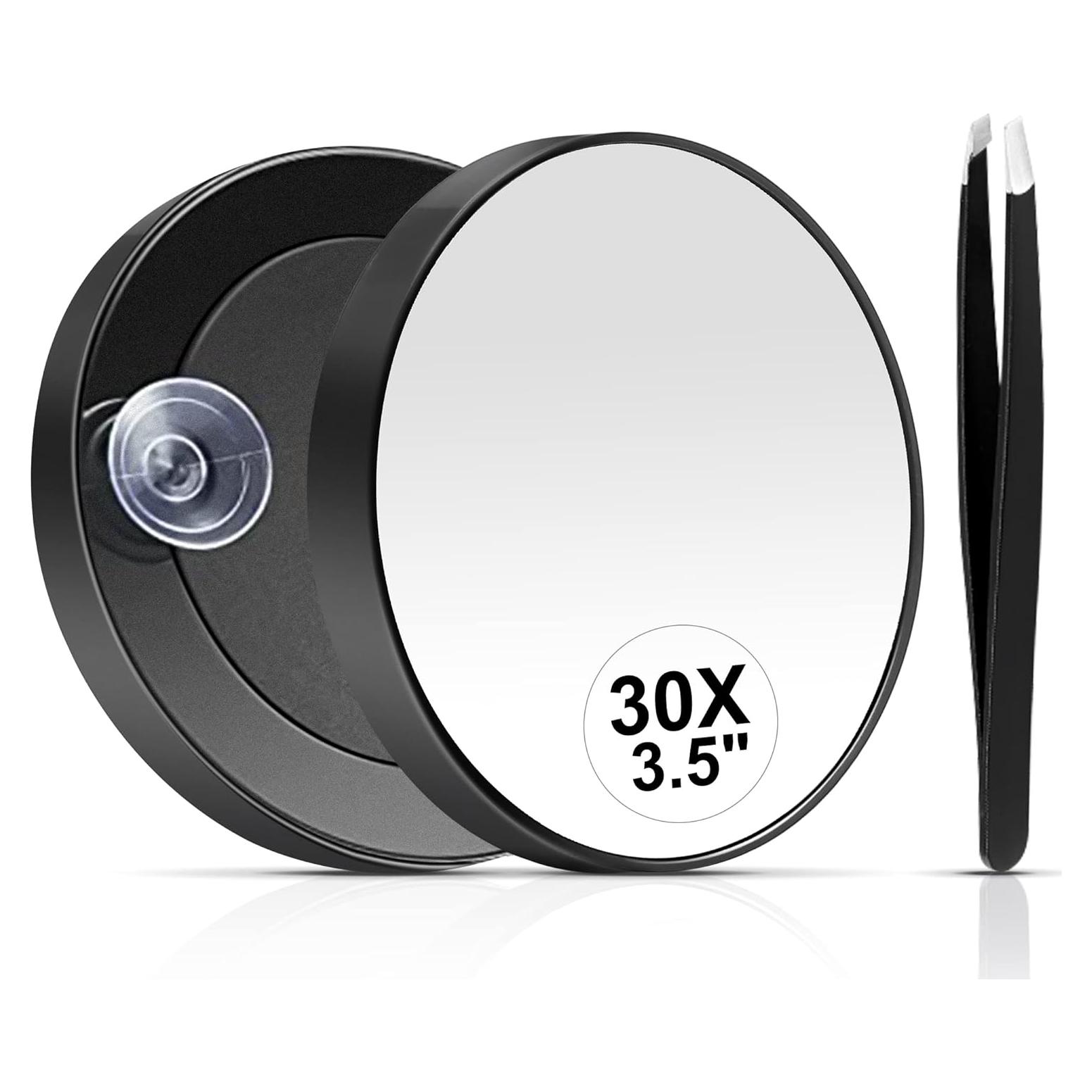 Espejo de Aumento 30X MIYADIVA Compacto con Ventosa 8.9cm