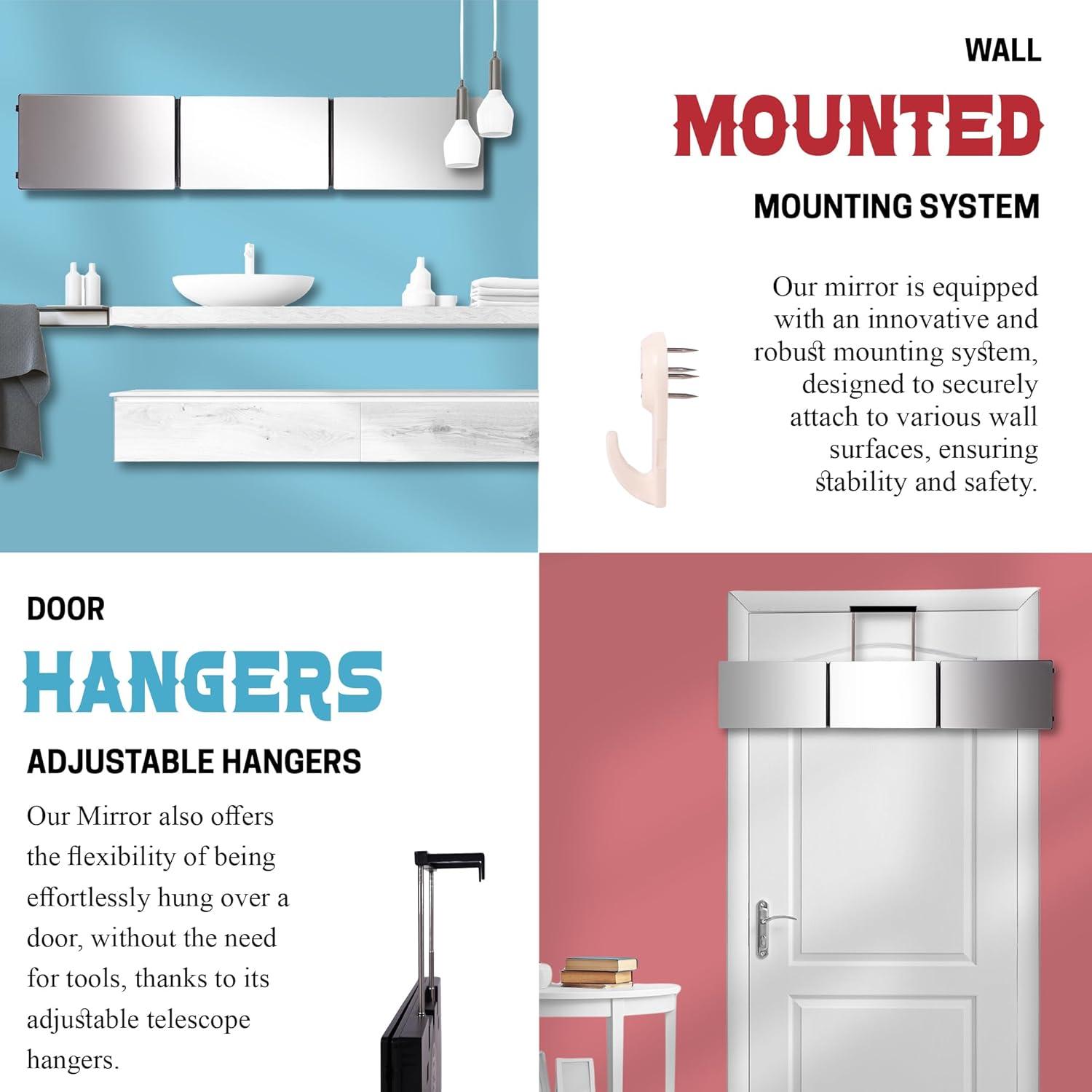 Espejo Trifolio LIPFISBARBERSHOP 30.48x20.32cm para Cortes