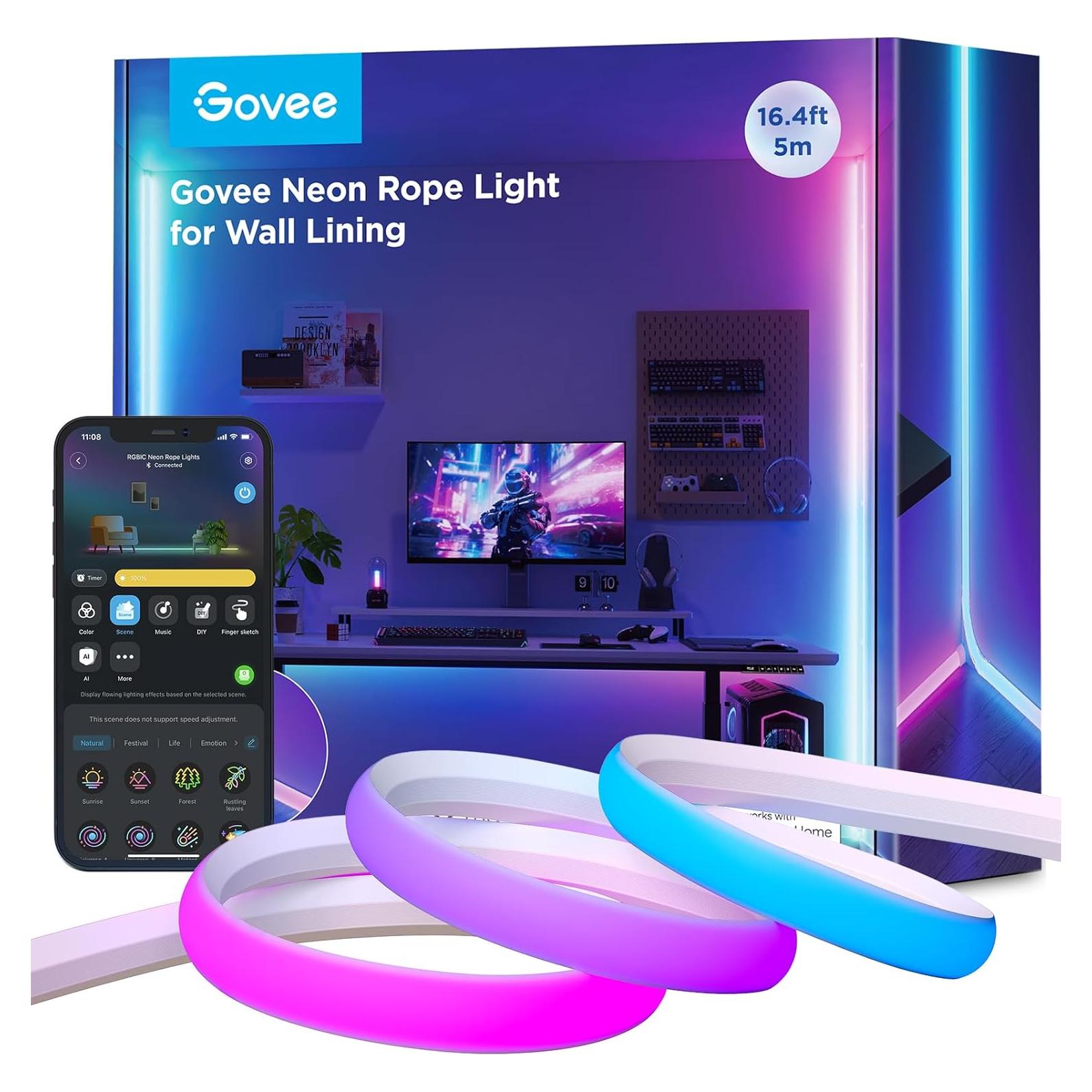 Luces de Cuerda LED Govee 5m RGBIC con Control por Voz