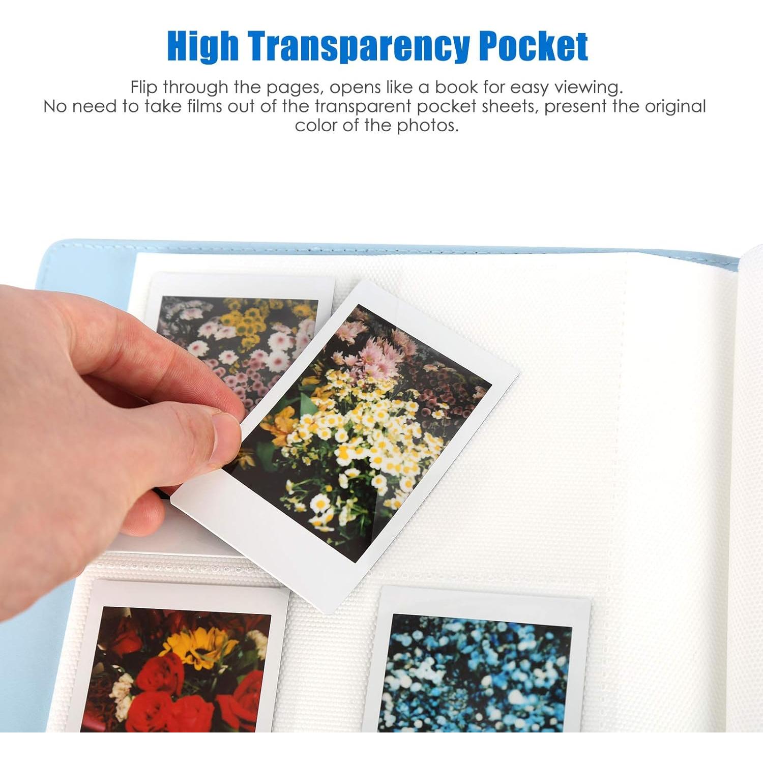 Álbum de Fotos Veicevol 256 Bolsillos para Fujifilm Instax Mini Azul