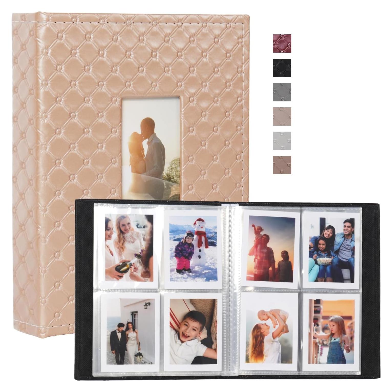 Álbum de Fotos Polaroid RECUTMS 208 Fotos Cuero Marrón