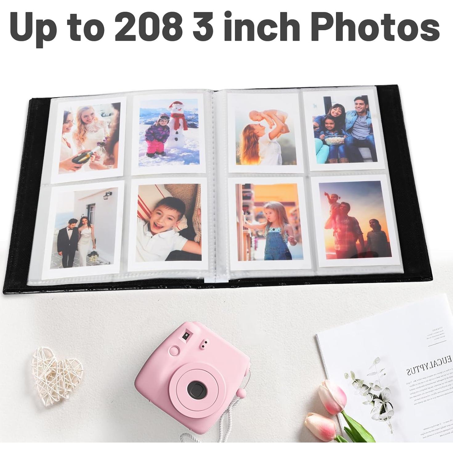 Álbum de Fotos Polaroid RECUTMS 208 Fotos Cuero Marrón
