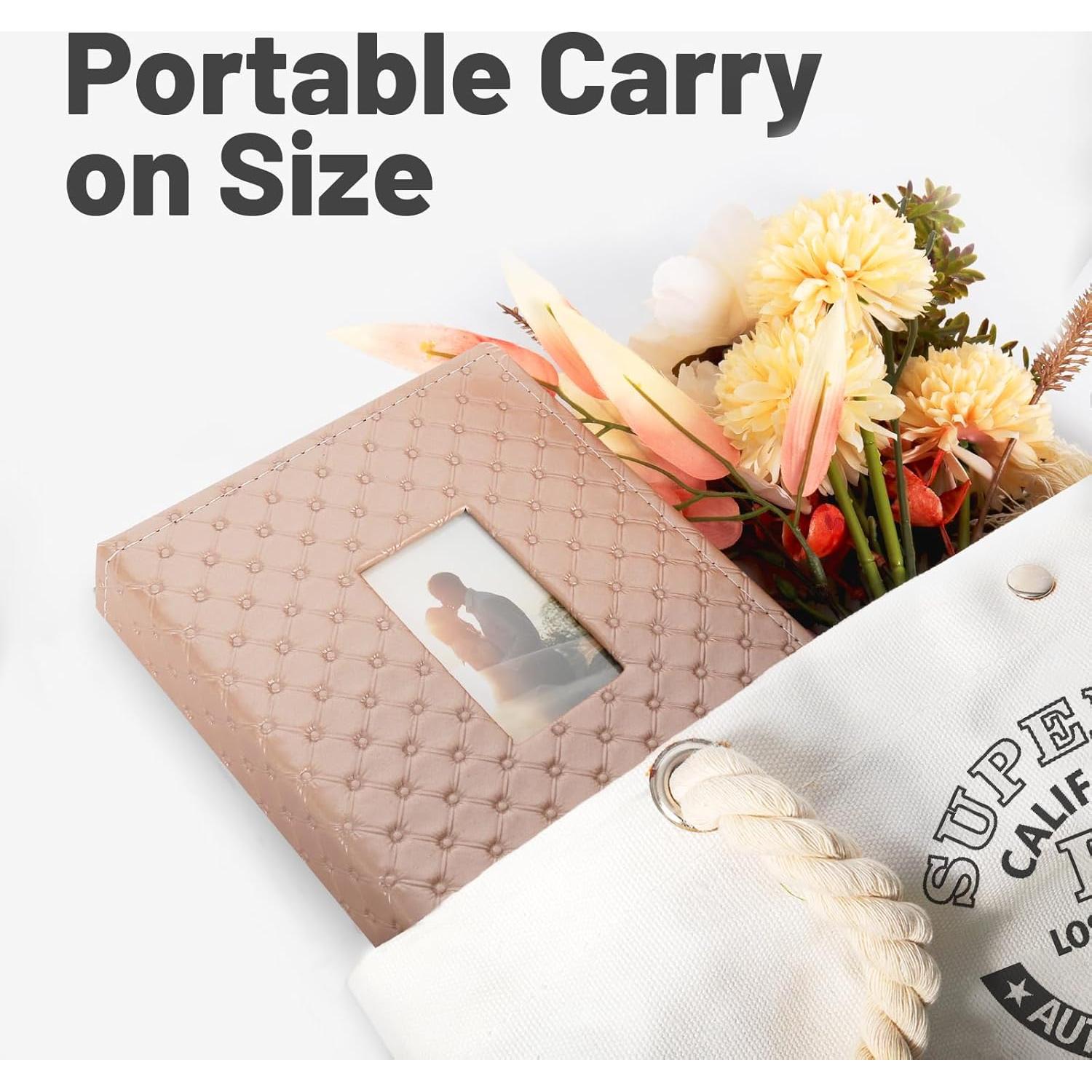 Álbum de Fotos Polaroid RECUTMS 208 Fotos Cuero Marrón