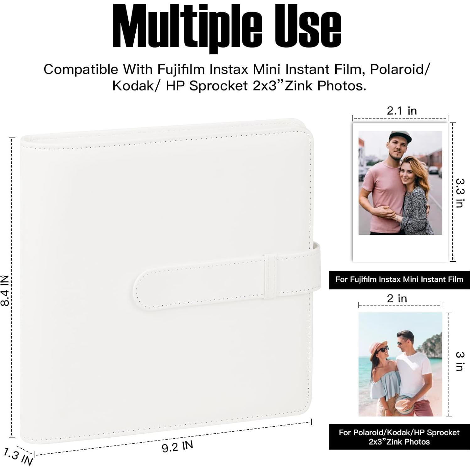 Álbum de Fotos Veicevol 360 Bolsillos para Instax Mini Blanco