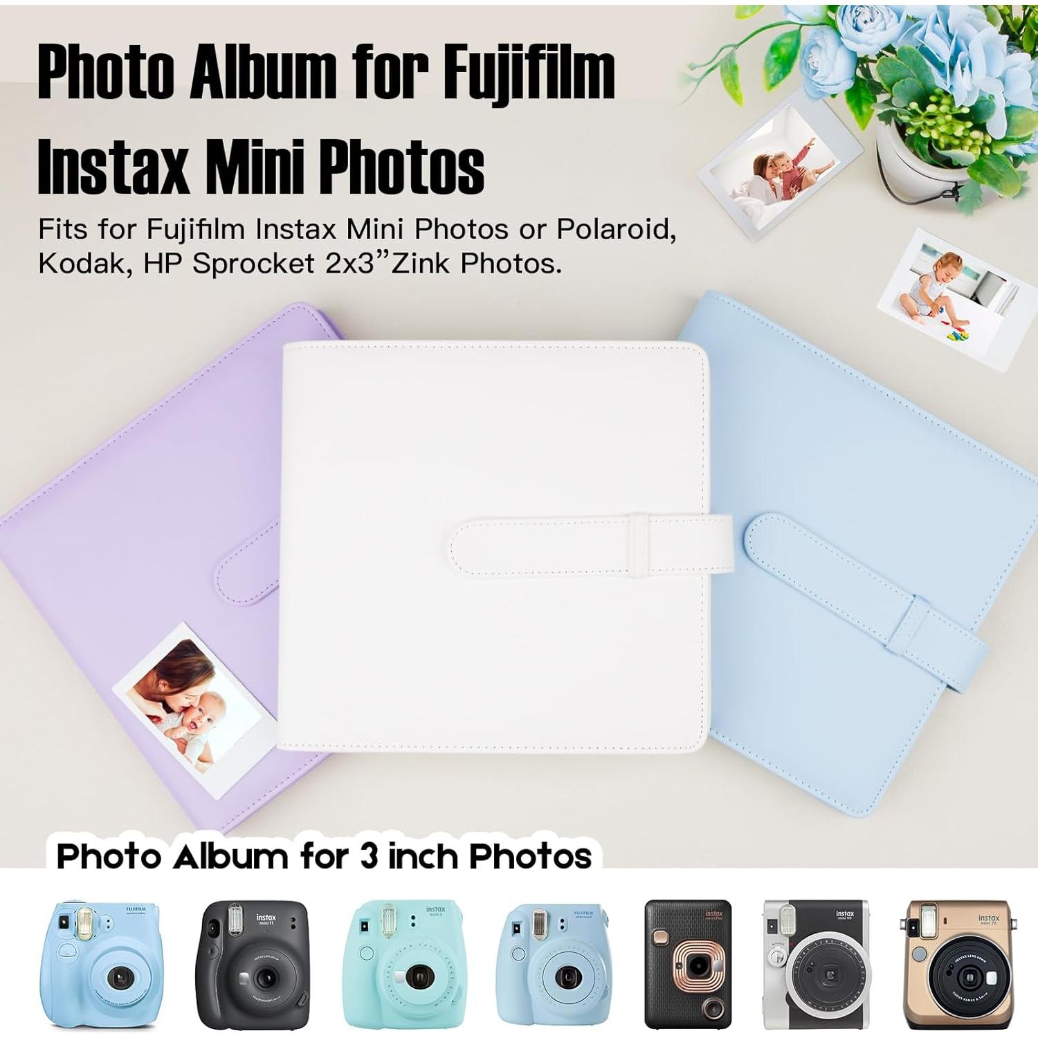 Álbum de Fotos Veicevol 360 Bolsillos para Instax Mini Blanco