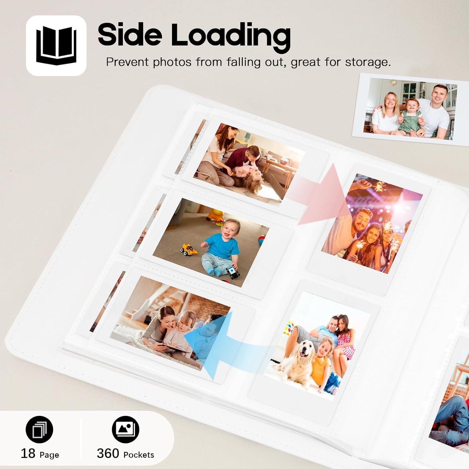 Álbum de Fotos Veicevol 360 Bolsillos para Instax Mini Blanco