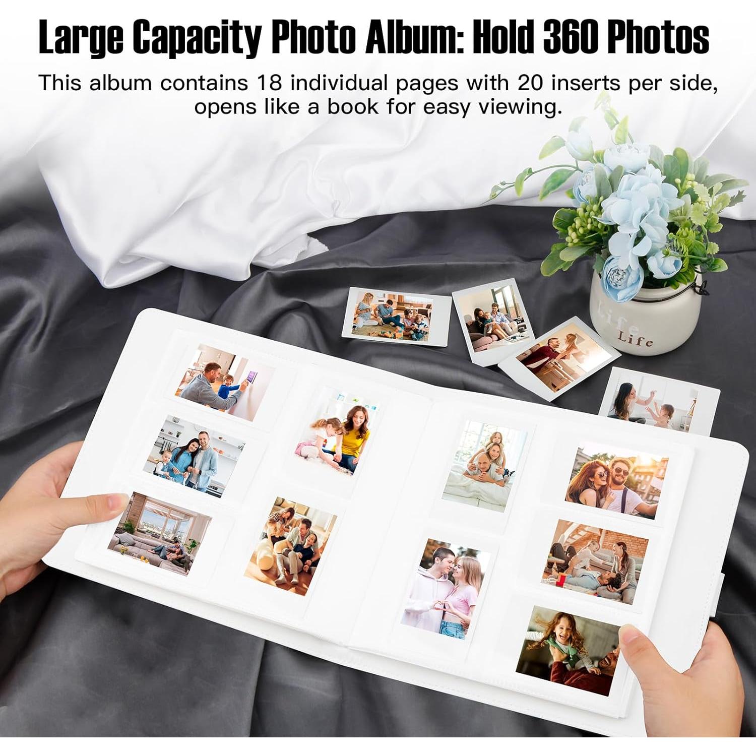 Álbum de Fotos Veicevol 360 Bolsillos para Instax Mini Blanco