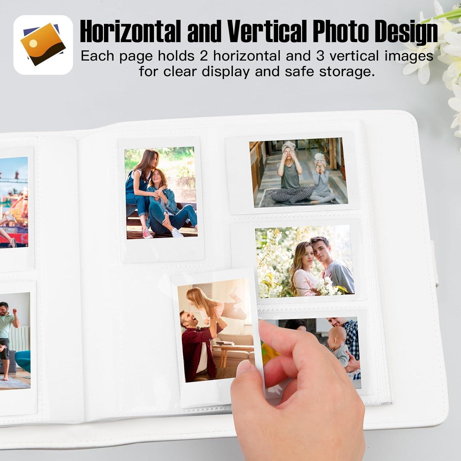 Álbum de Fotos Veicevol 360 Bolsillos para Instax Mini Blanco