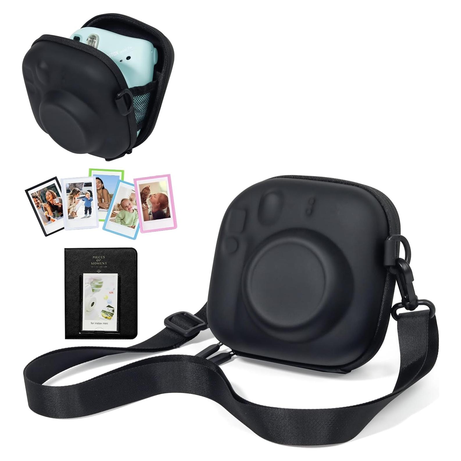 Funda de cámara CAIYOULE para Fujifilm Instax Mini, negra