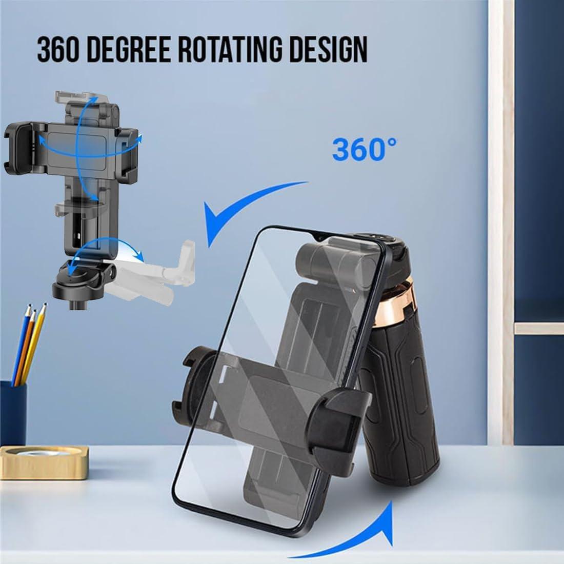 Trípode Mini Razunoth con Control Remoto y Luz de Relleno