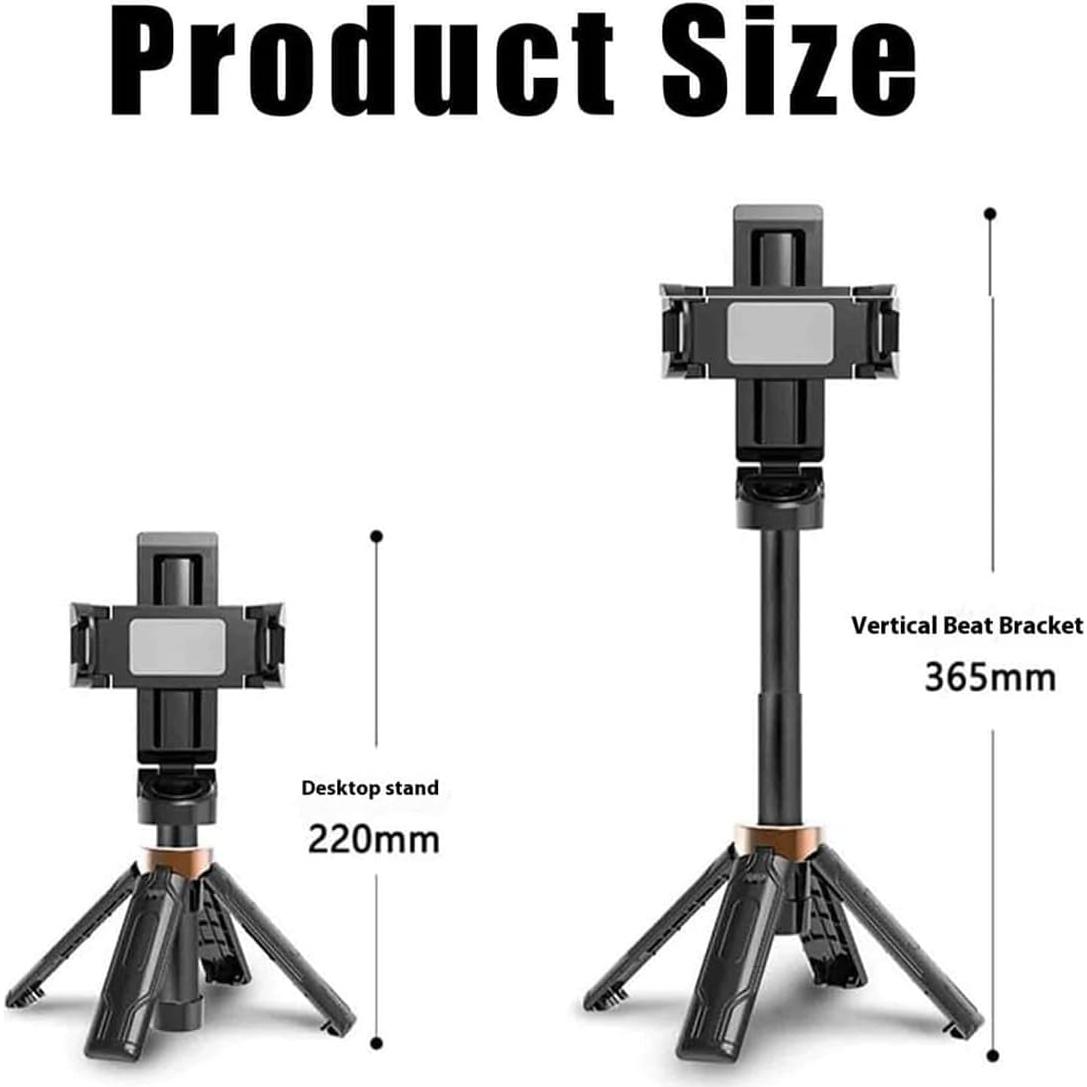 Trípode Mini Razunoth con Control Remoto y Luz de Relleno