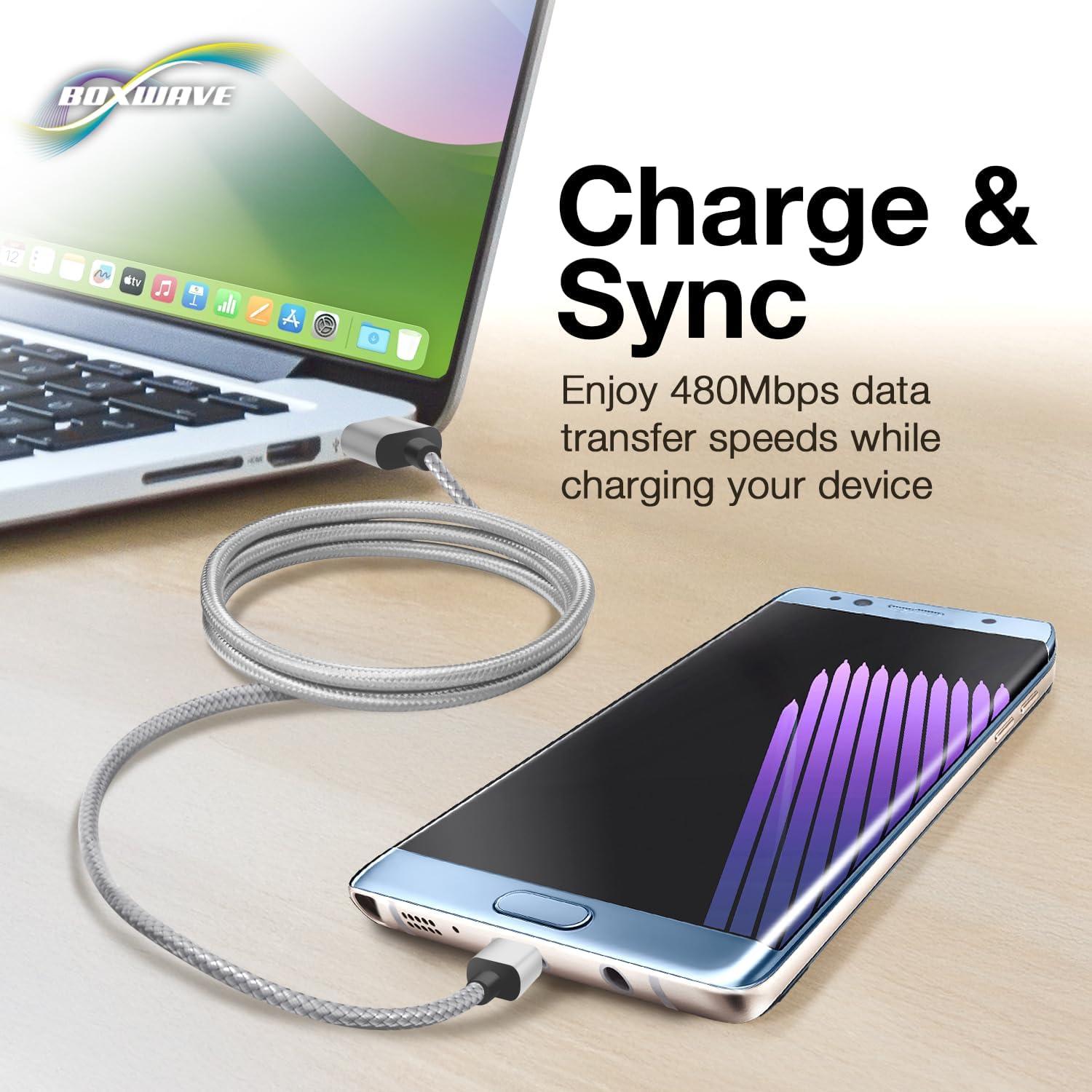 Cable USB BoxWave Micro USB DuraCable 0.91m Gris Espacial