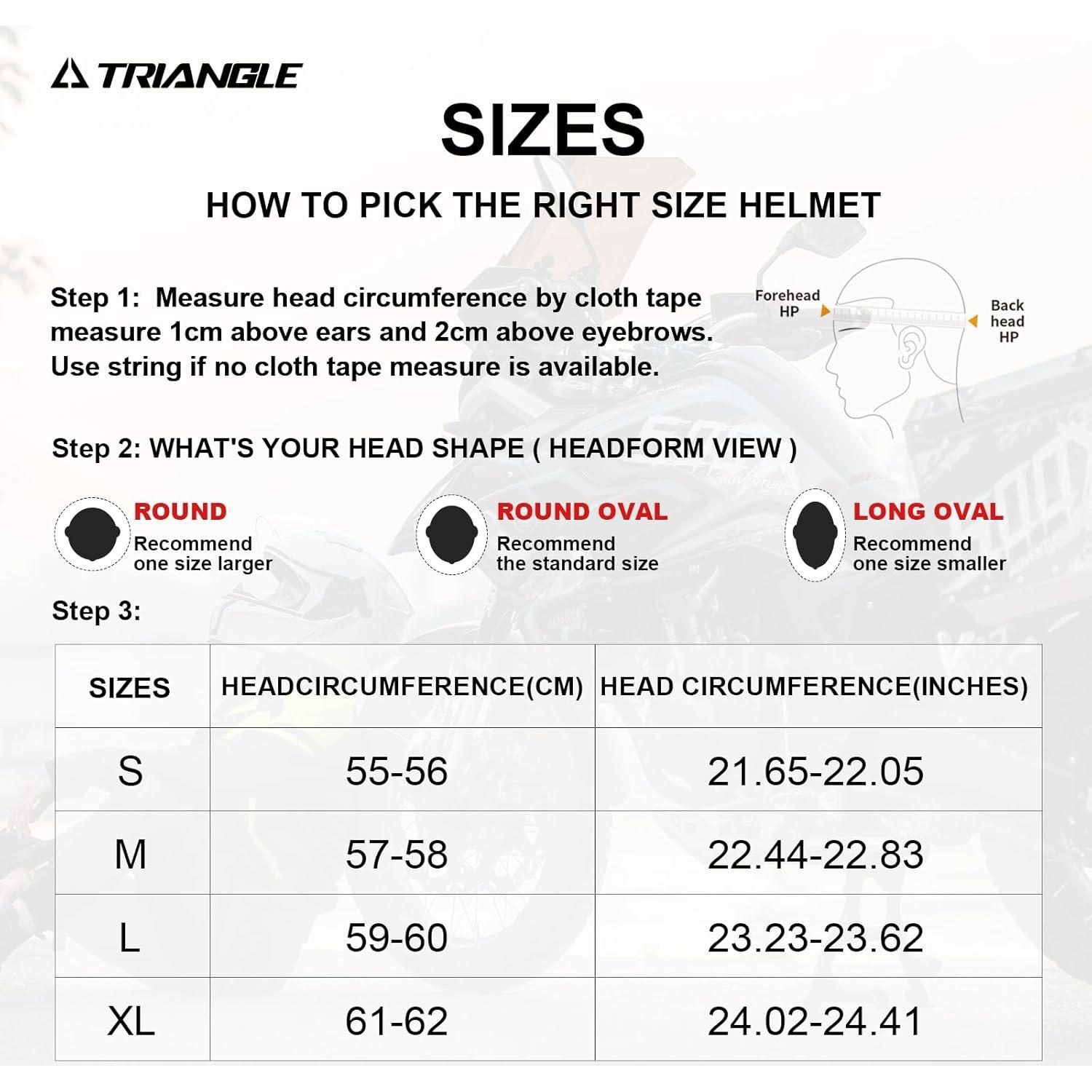 Casco Modular TRIANGLE AH121 para Motocicleta Negro Rojo