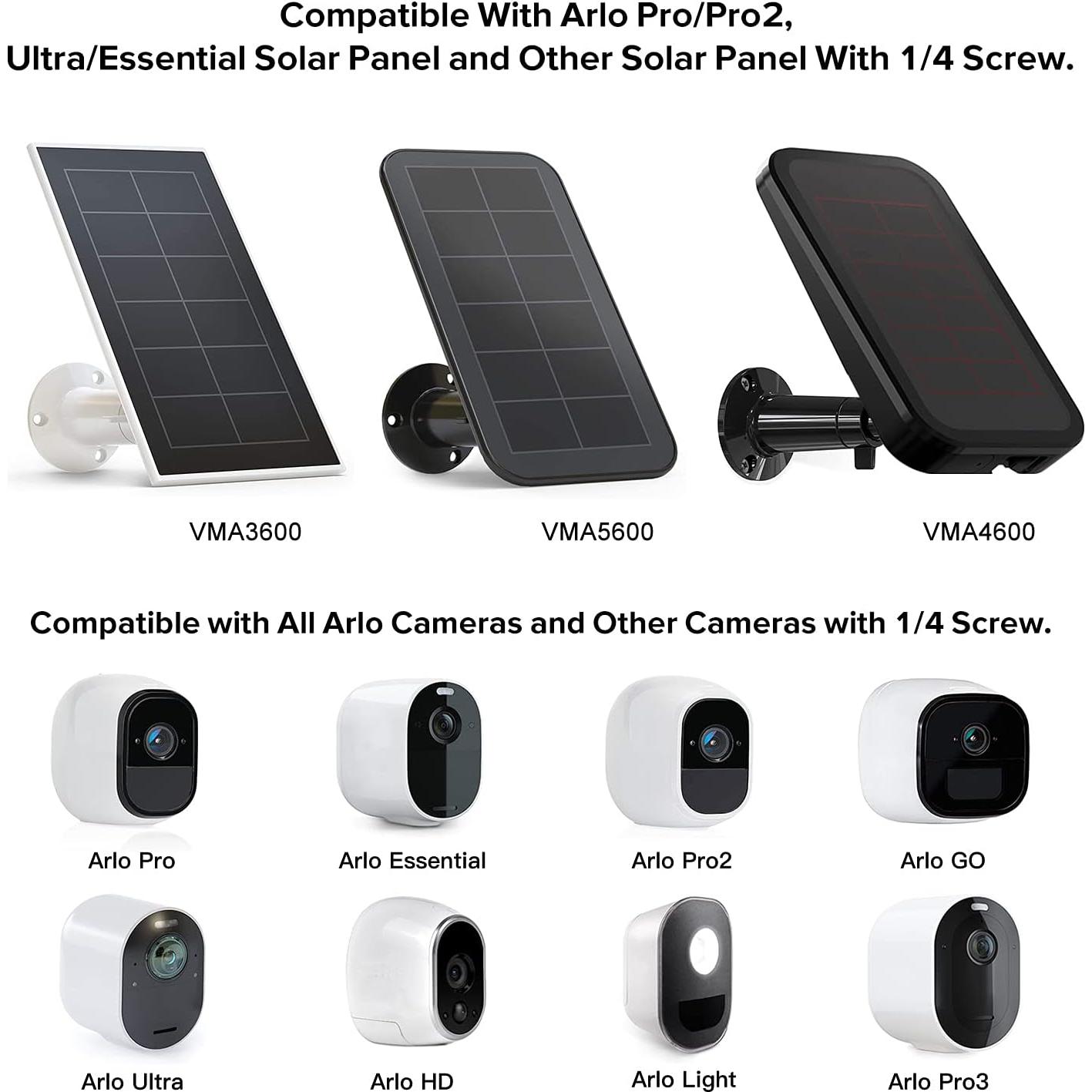 Soporte de Canalón para Panel Solar Arlo Essential Pro 5S