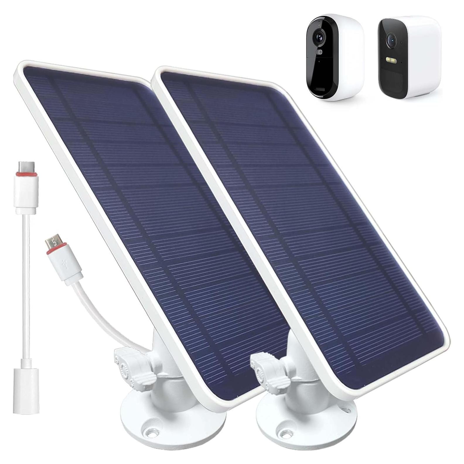Cargador Solar DIANMU para Cámaras Arlo Essential 2K y EufyCam