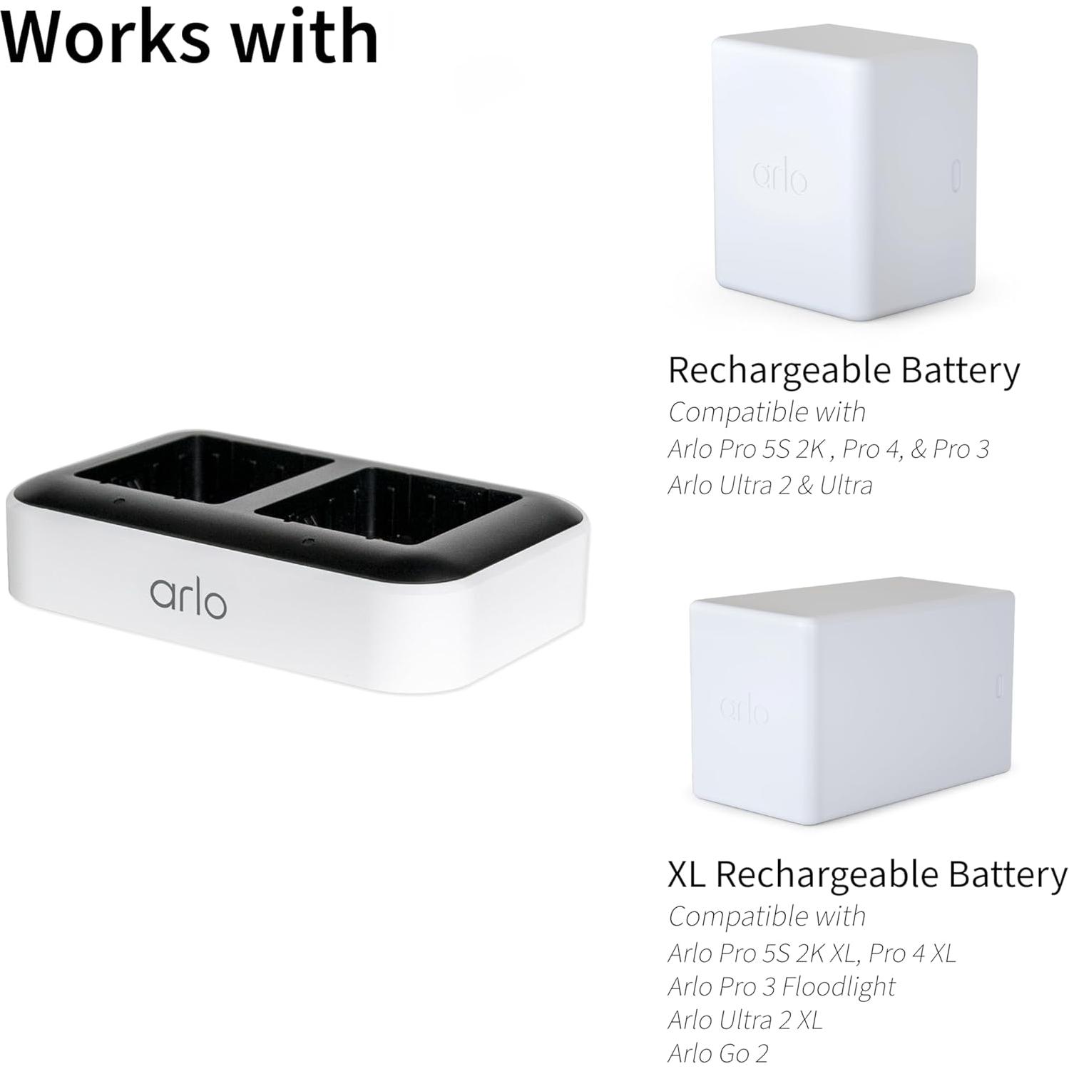 Estación de Carga Doble Arlo VMA5400C - Carga 2 Baterías