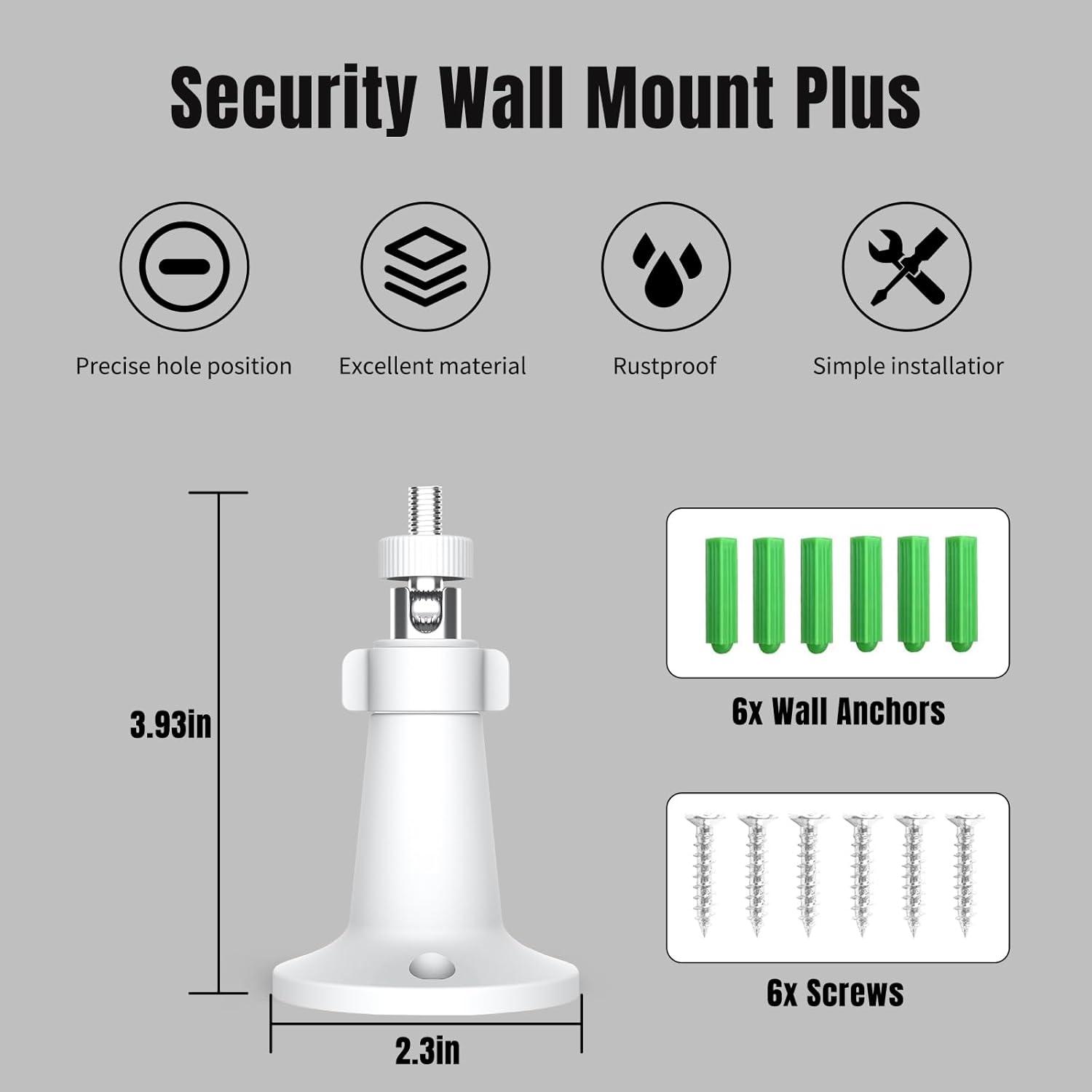 Soporte de Pared Ajustable para Cámaras Arlo y Ring - 4 Unidades